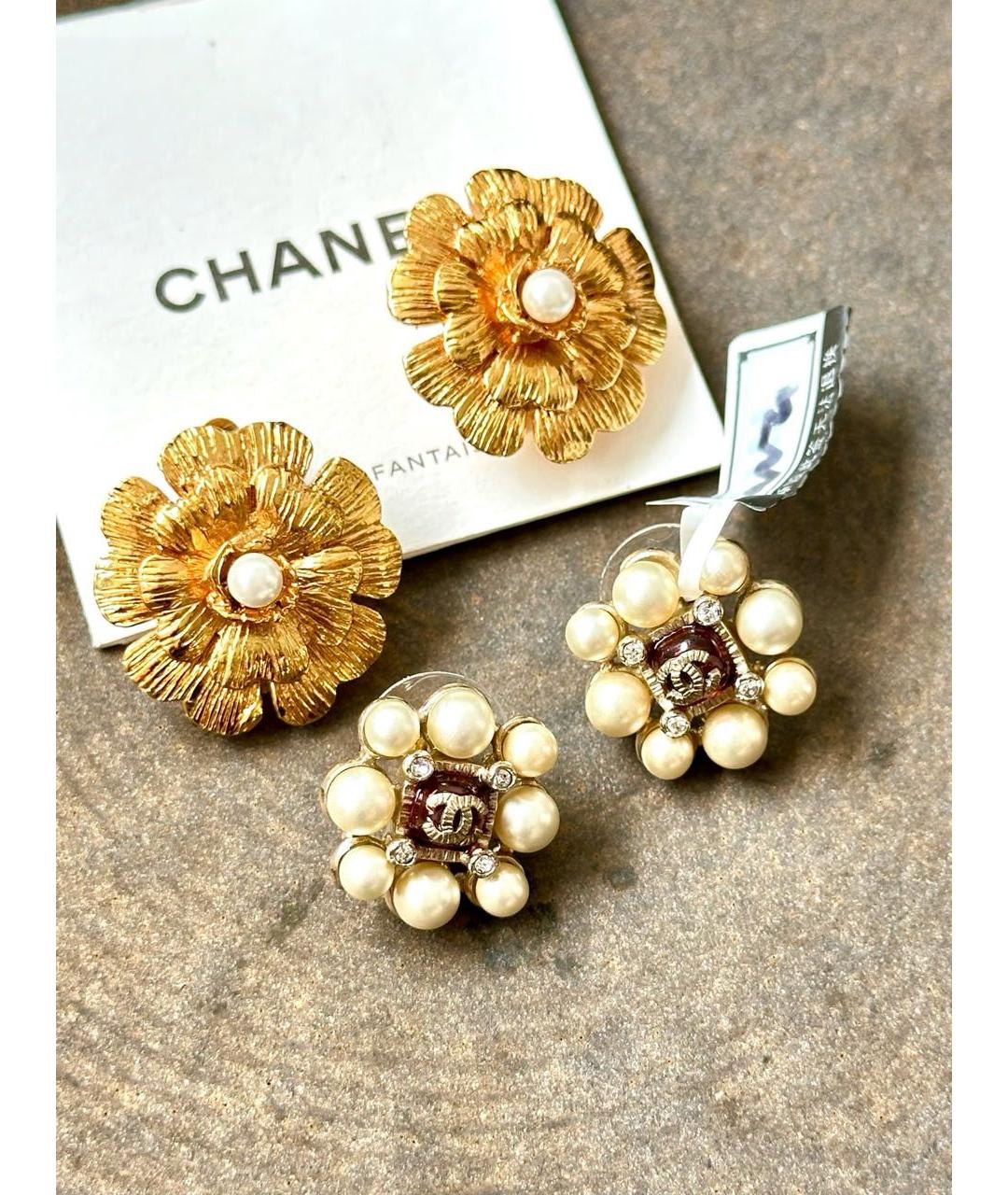 CHANEL Золотые серьги, фото 5
