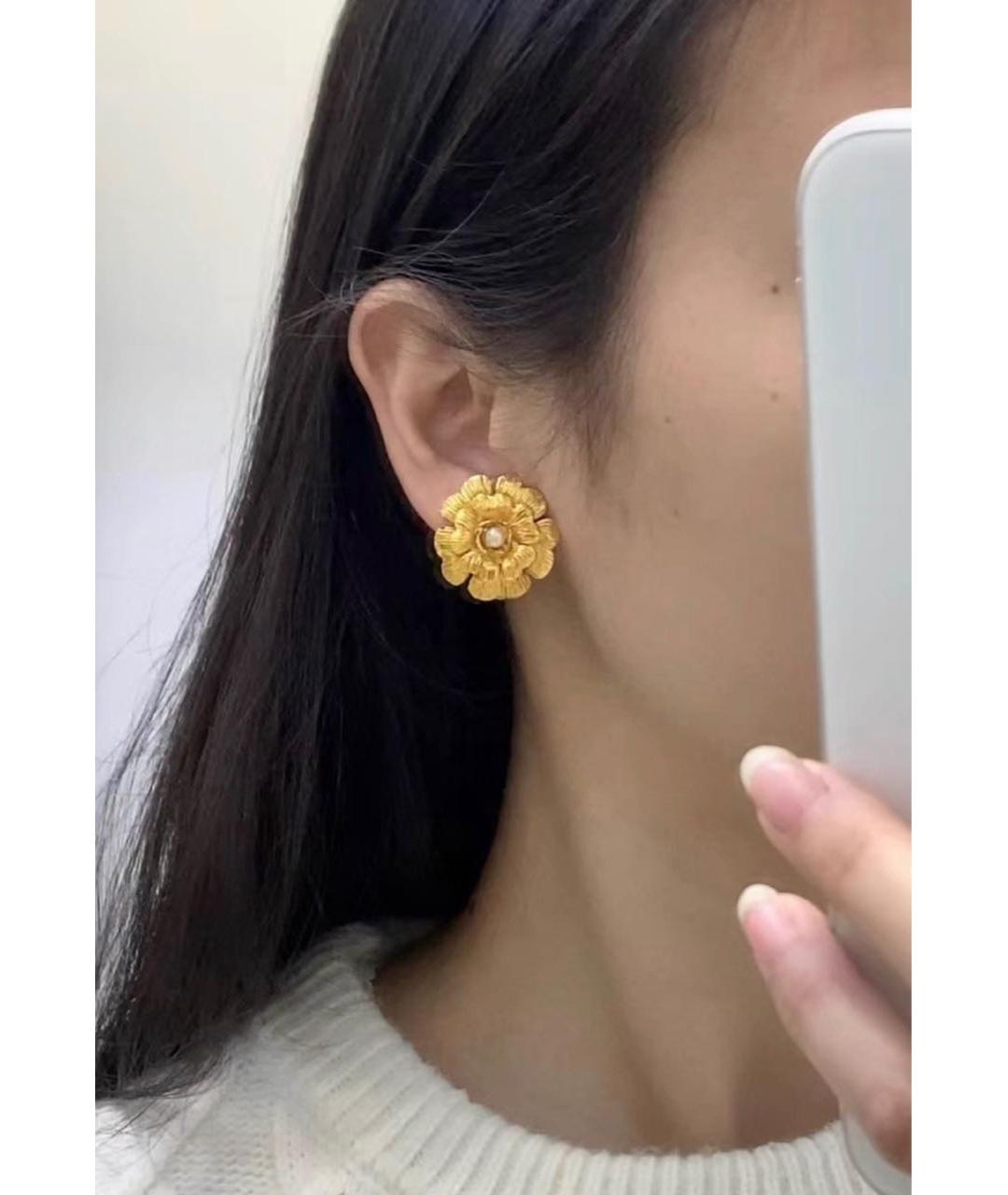 CHANEL Золотые серьги, фото 6