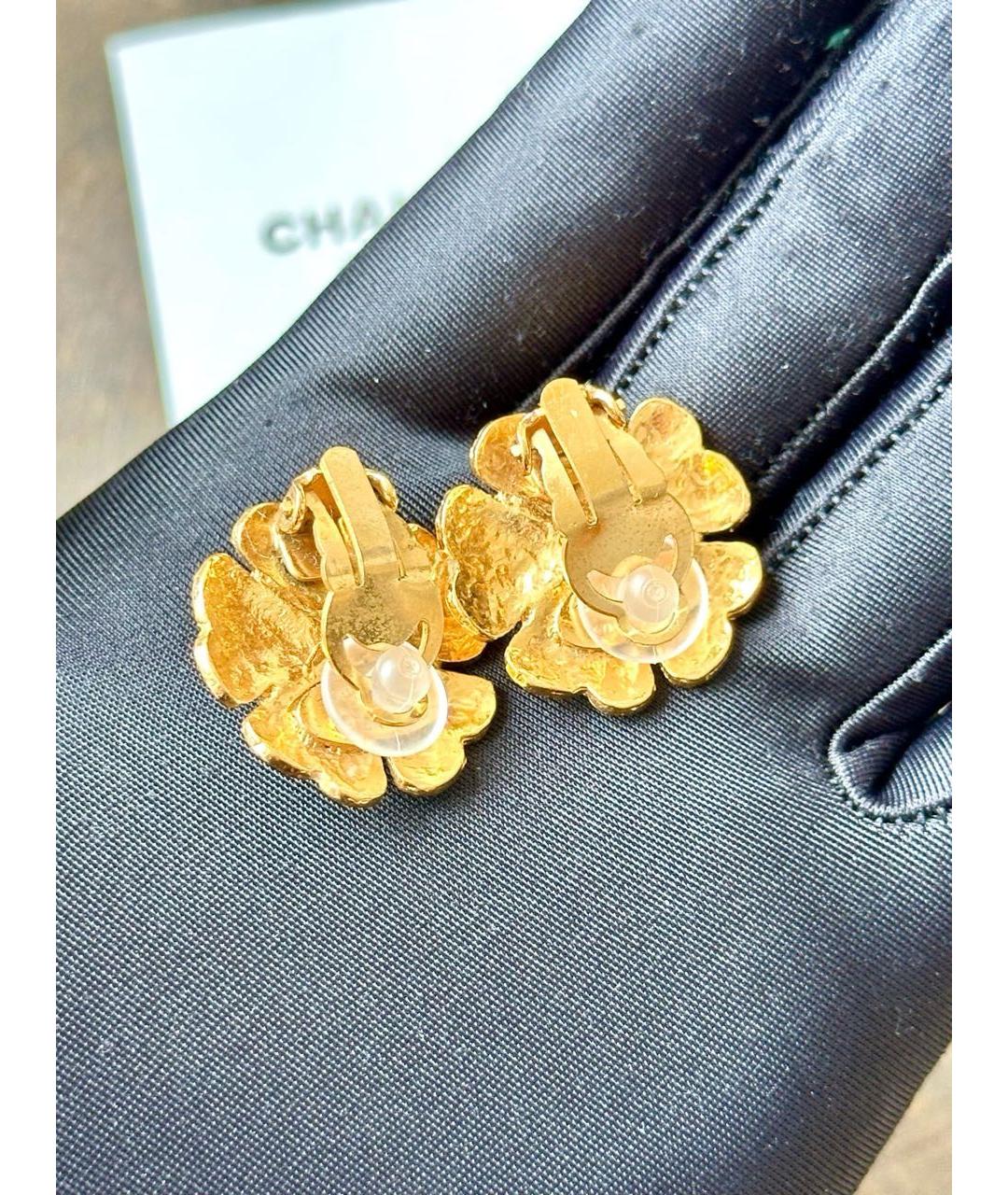 CHANEL Золотые серьги, фото 3