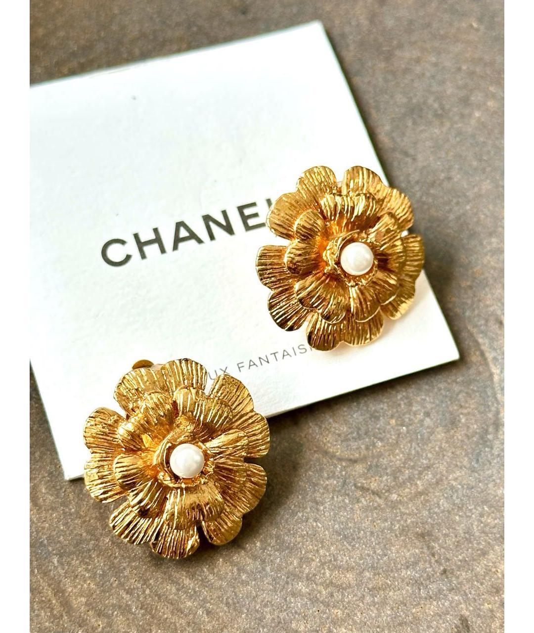 CHANEL Золотые серьги, фото 2