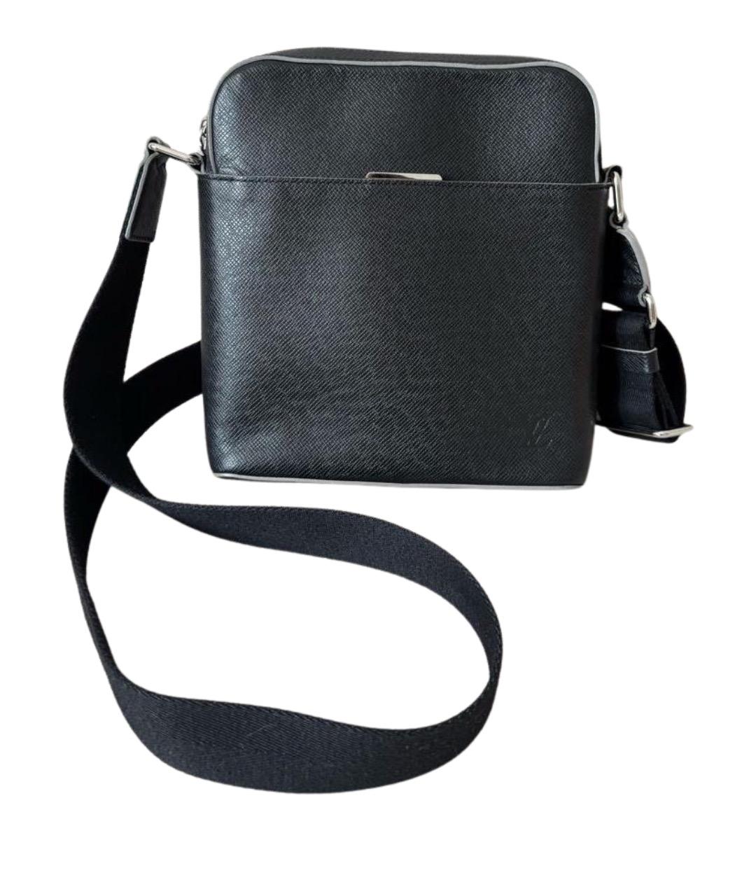 LOUIS VUITTON Черная кожаная сумка на плечо, фото 1