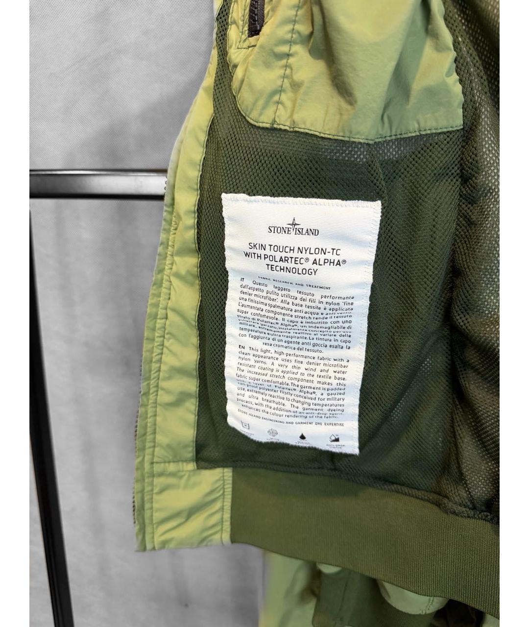 STONE ISLAND Зеленая полиамидовая куртка, фото 7