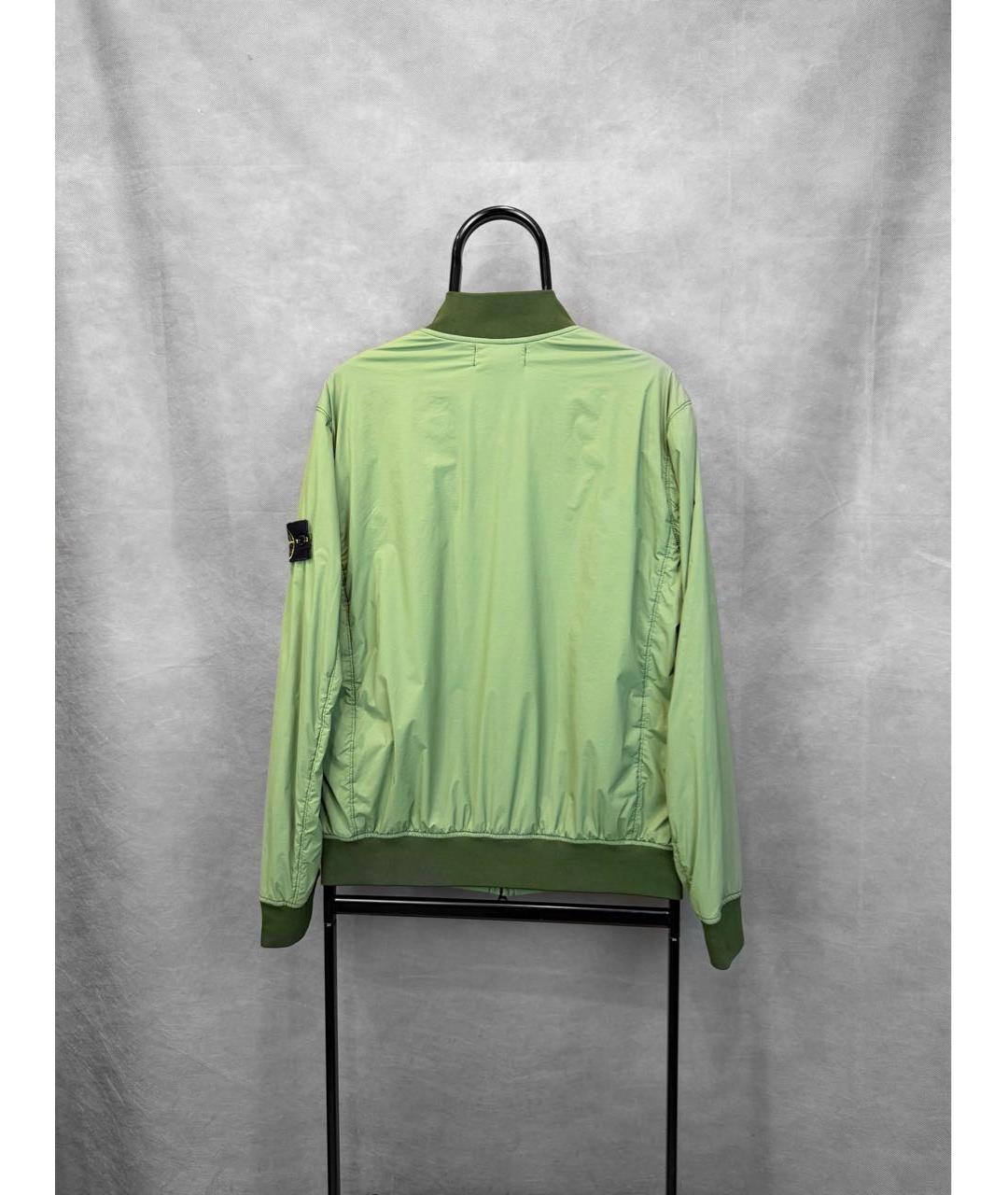 STONE ISLAND Зеленая полиамидовая куртка, фото 2