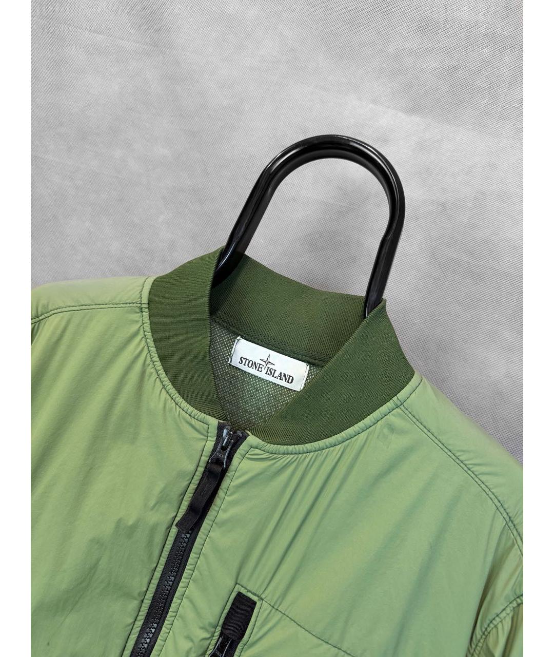 STONE ISLAND Зеленая полиамидовая куртка, фото 3