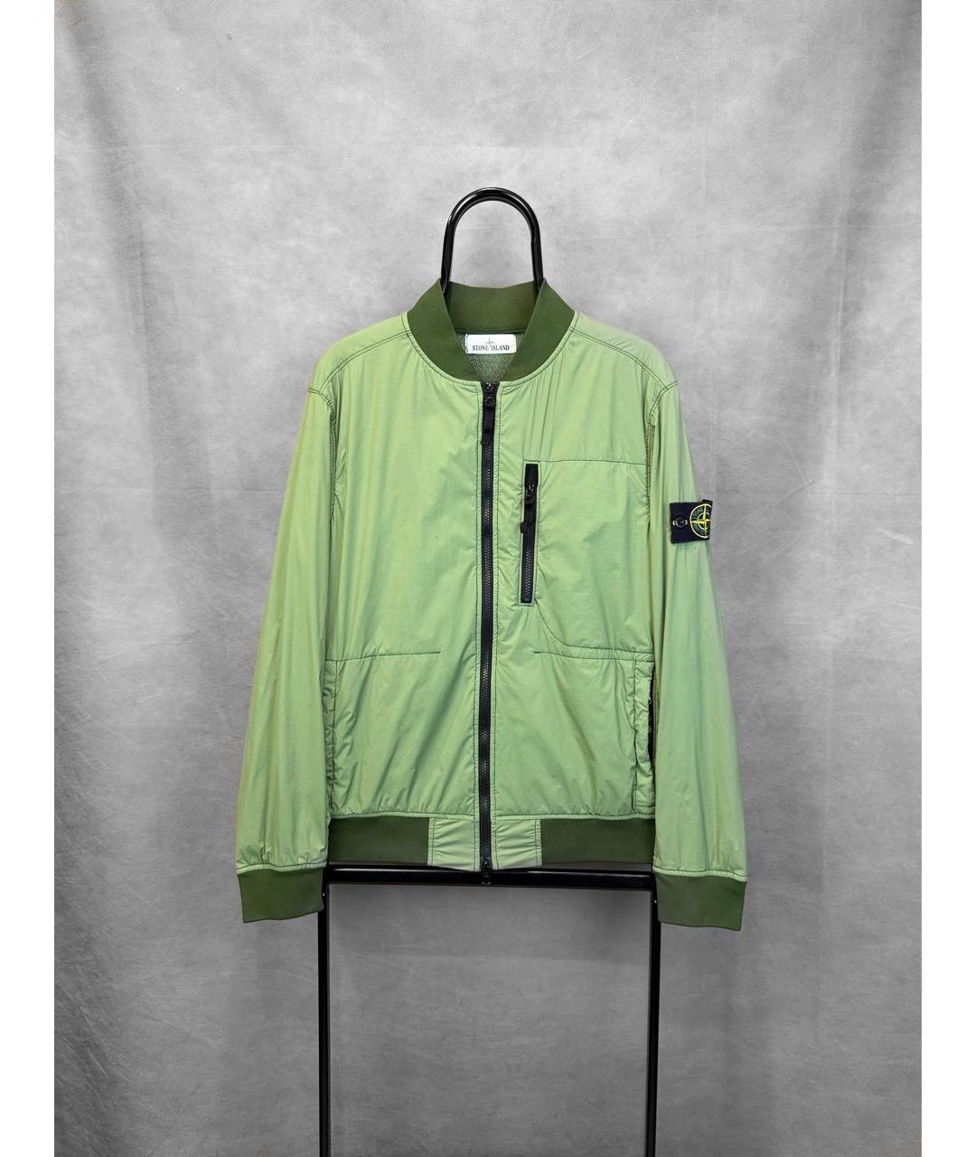 STONE ISLAND Зеленая полиамидовая куртка, фото 9