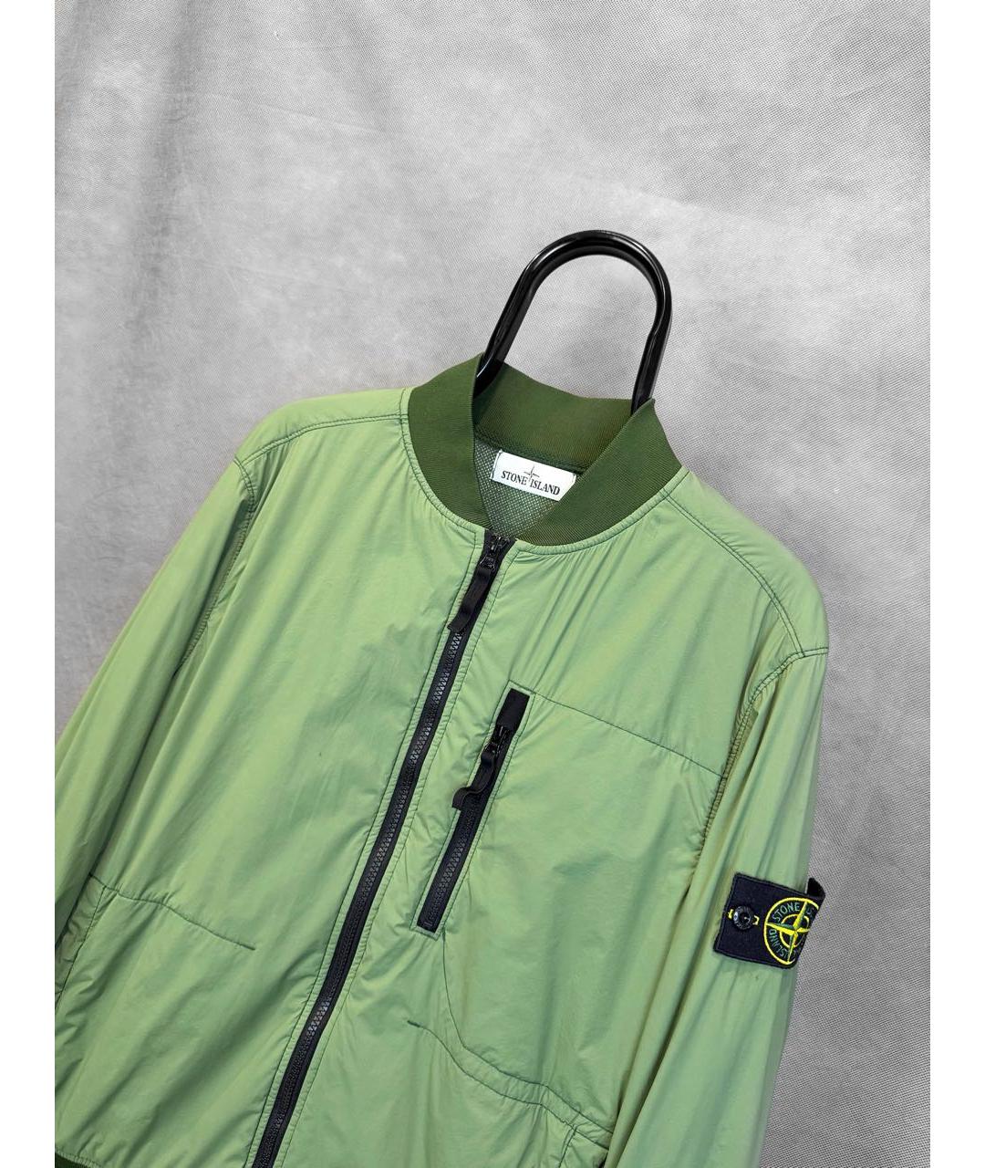 STONE ISLAND Зеленая полиамидовая куртка, фото 5