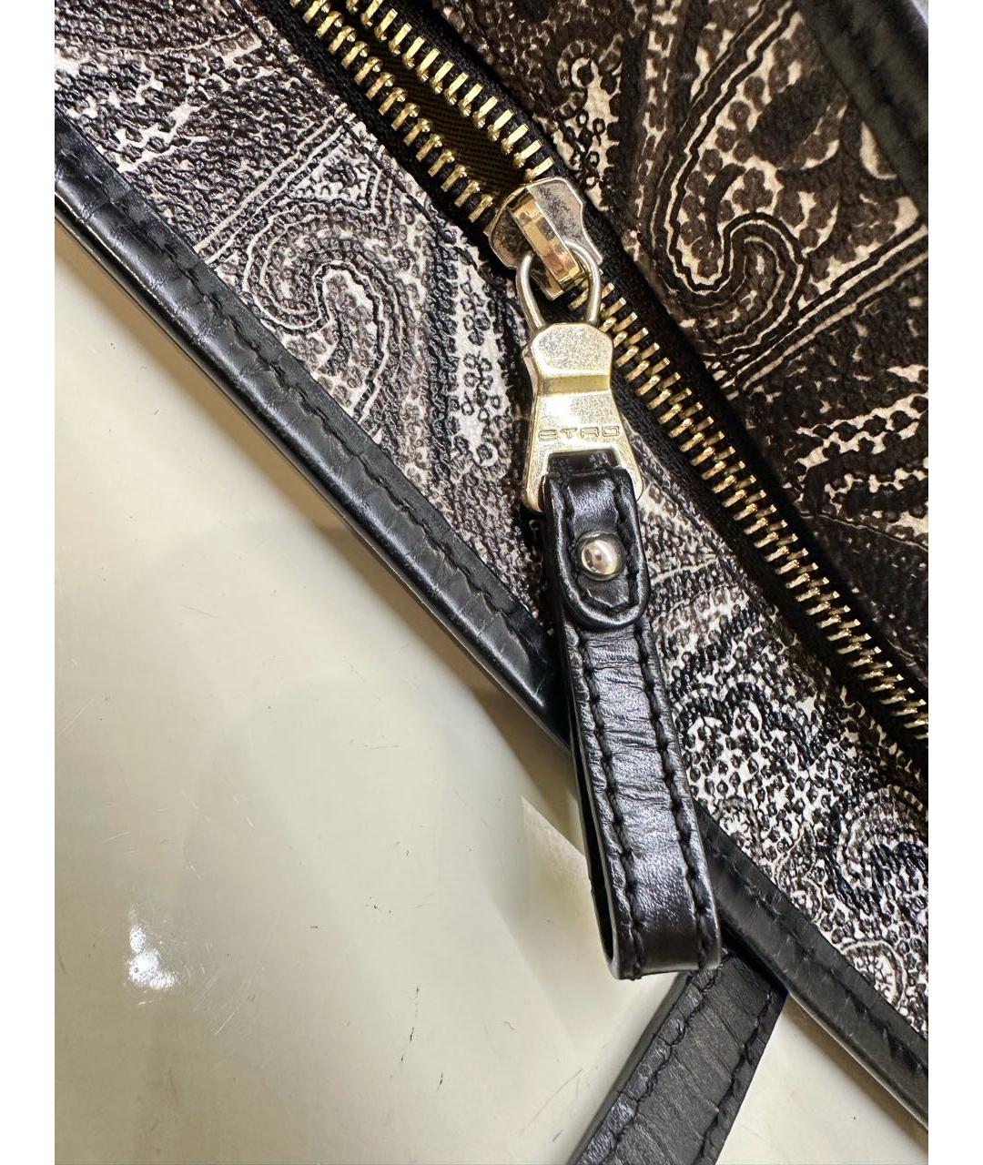 ETRO Черная сумка тоут из искусственной кожи, фото 4