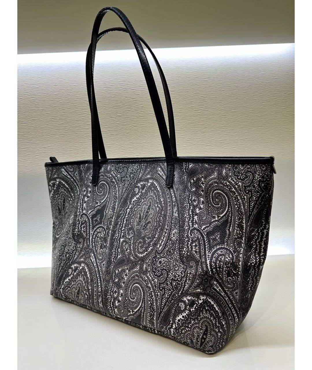ETRO Черная сумка тоут из искусственной кожи, фото 2
