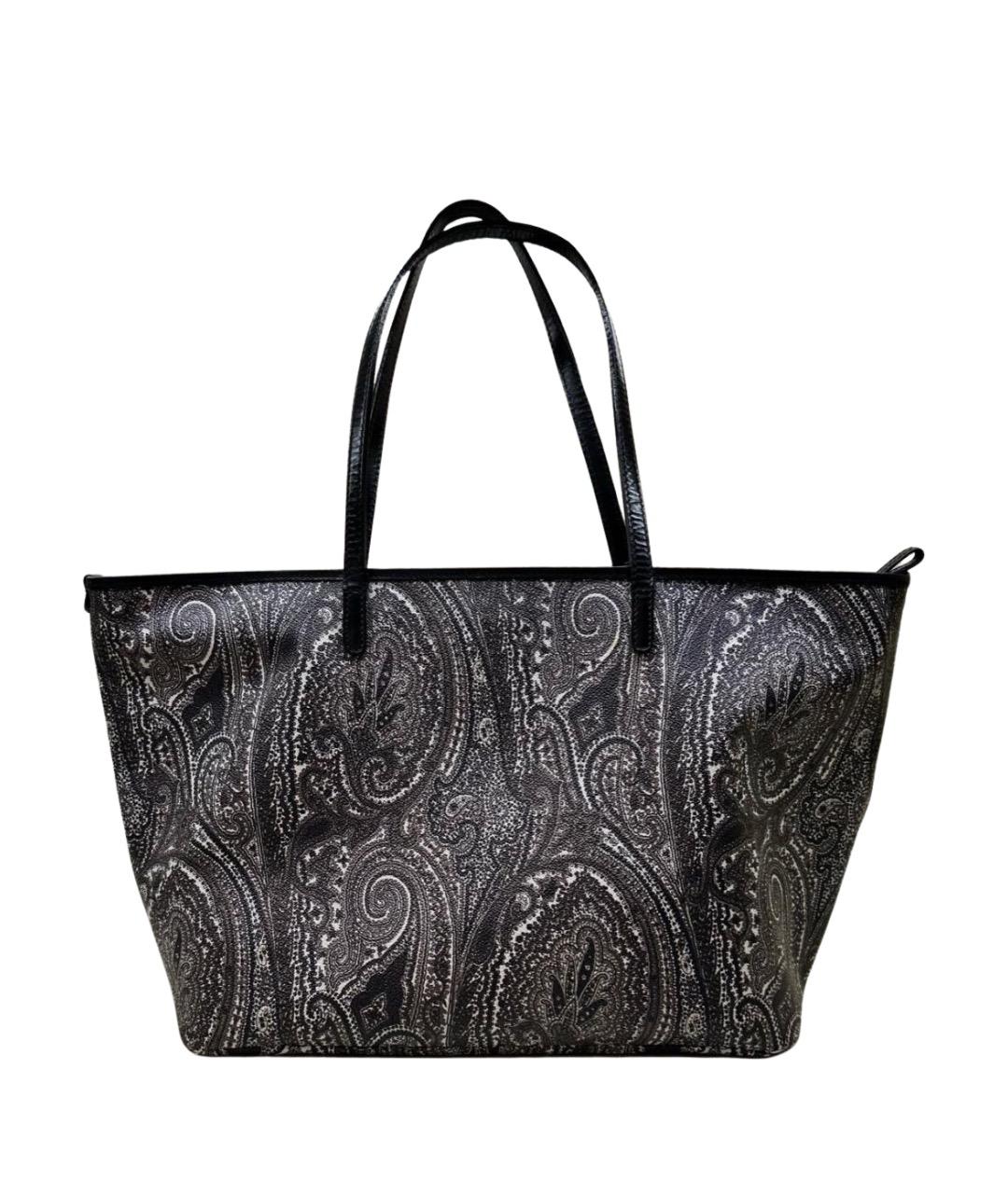ETRO Черная сумка тоут из искусственной кожи, фото 1