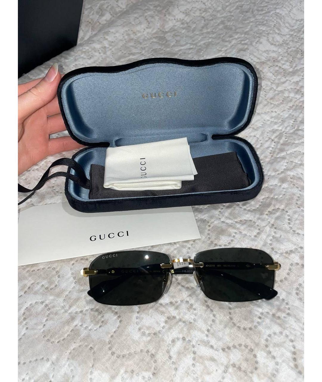 GUCCI Черные пластиковые солнцезащитные очки, фото 5