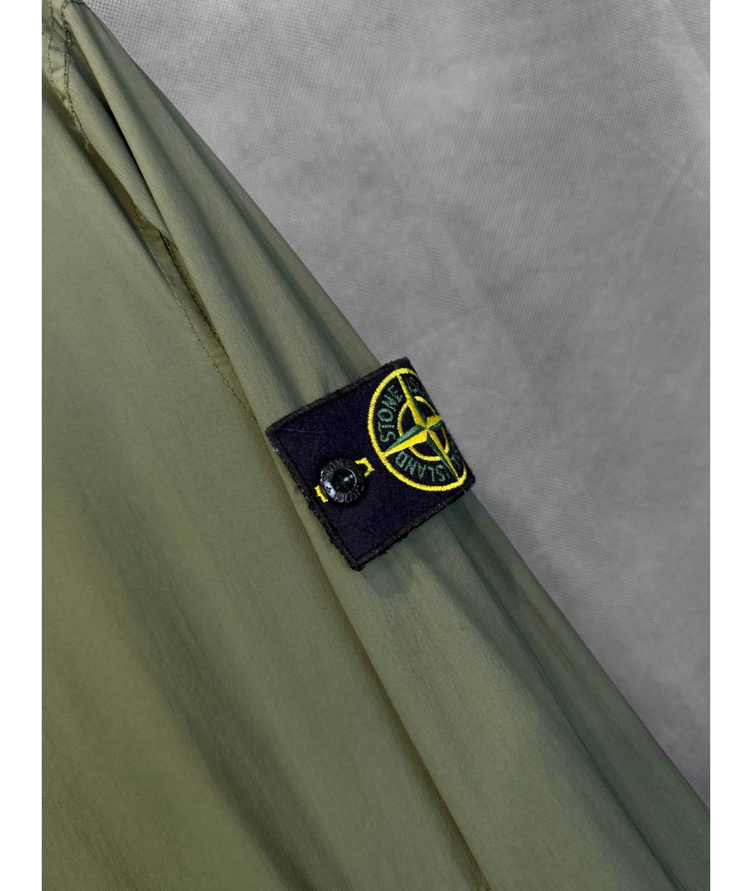 STONE ISLAND Зеленая полиамидовая куртка, фото 4