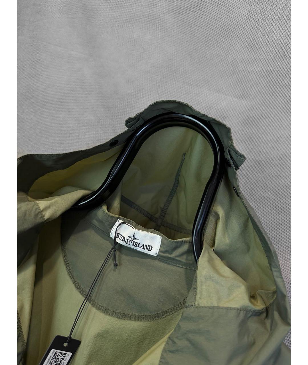 STONE ISLAND Зеленая полиамидовая куртка, фото 3