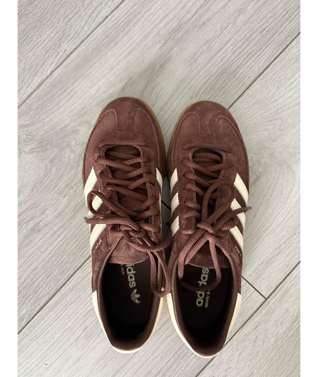ADIDAS Коричневые замшевые кроссовки, фото 3