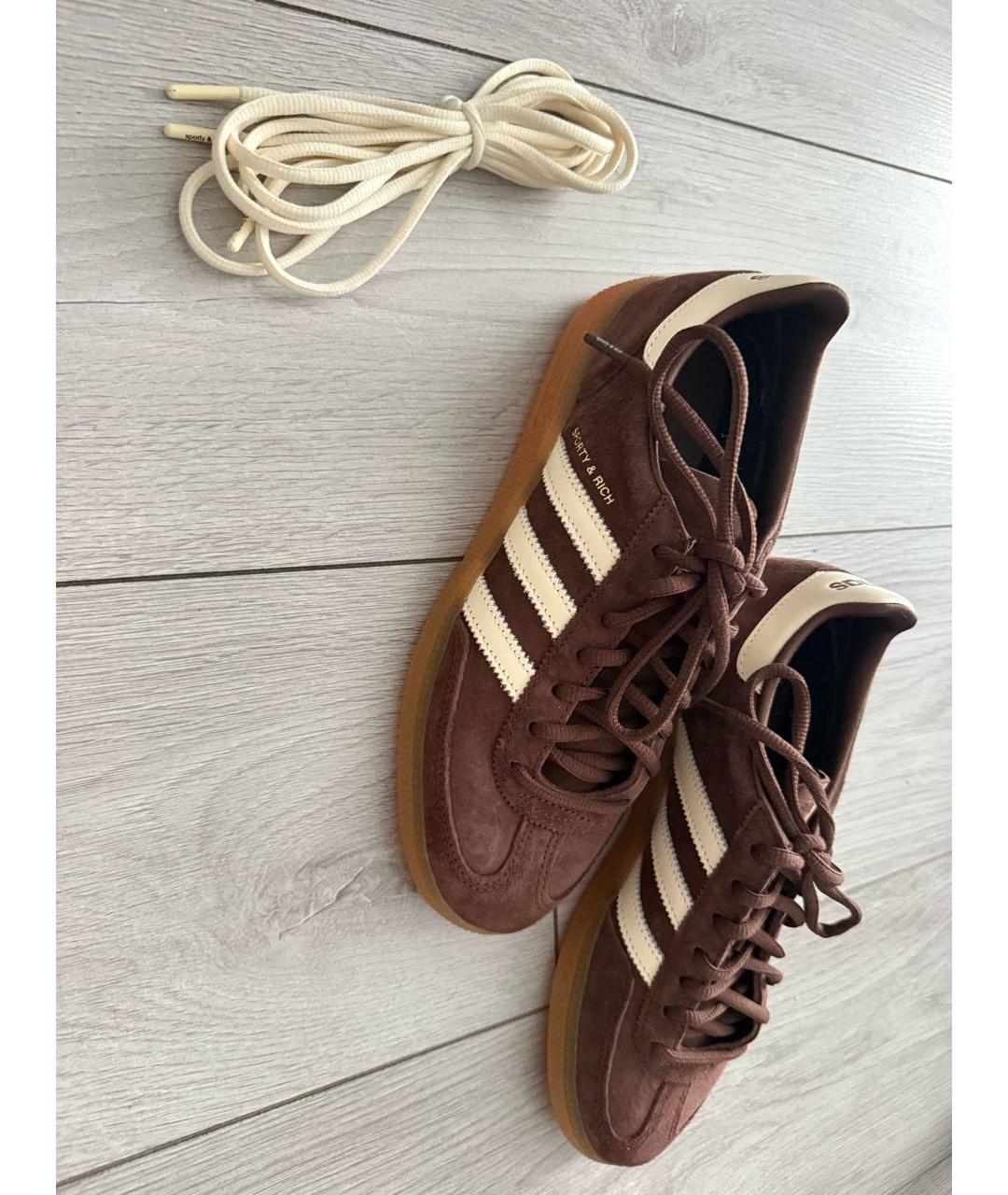 ADIDAS Коричневые замшевые кроссовки, фото 5