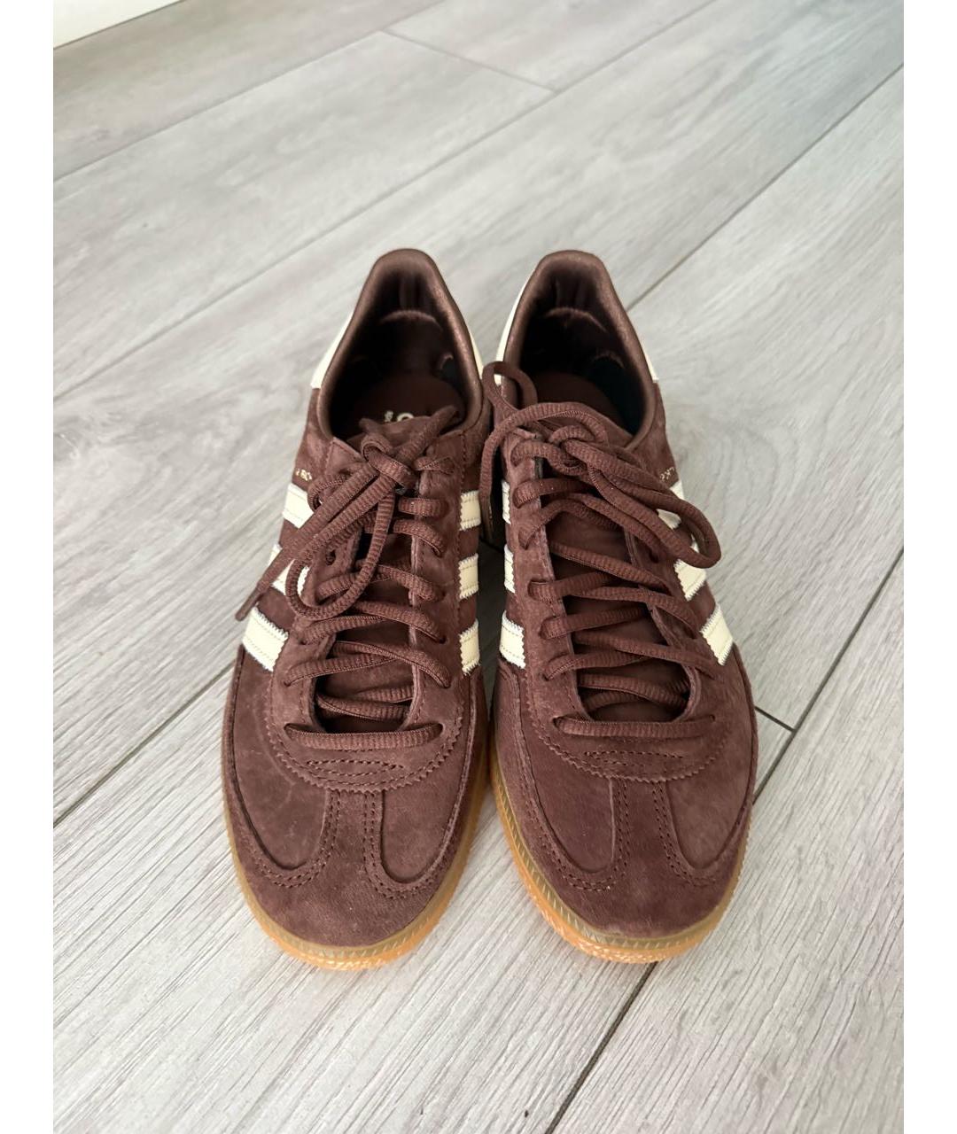 ADIDAS Коричневые замшевые кроссовки, фото 2
