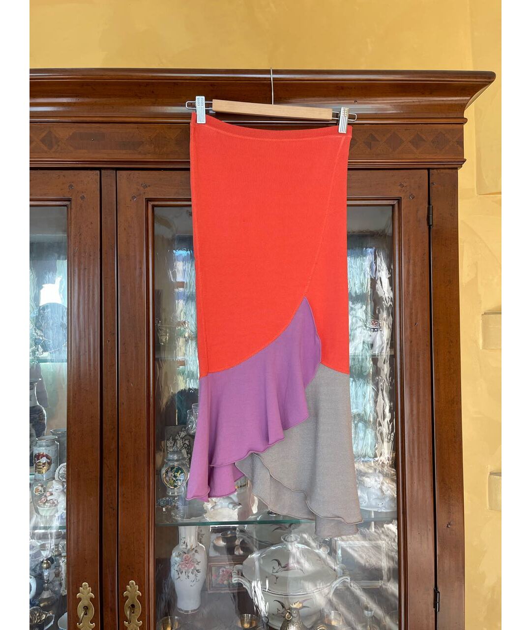 EMPORIO ARMANI Мульти вискозная юбка миди, фото 7