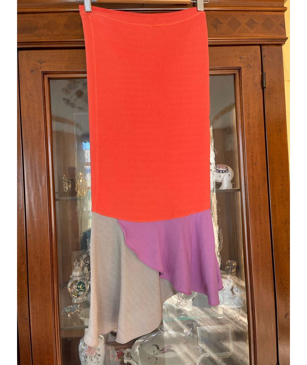 EMPORIO ARMANI Мульти вискозная юбка миди, фото 2