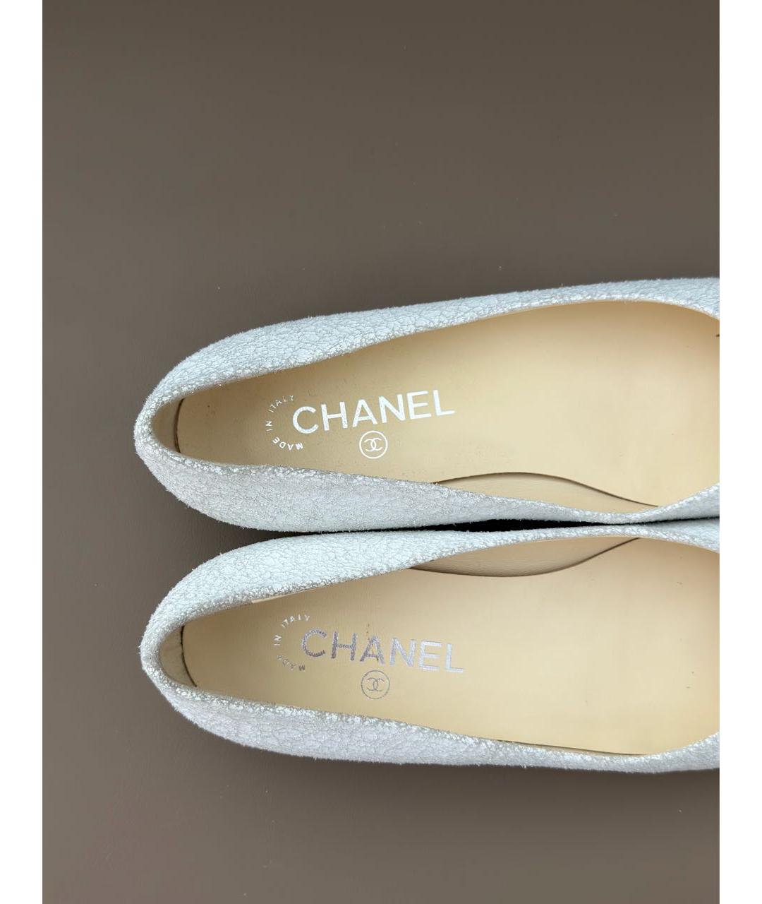 CHANEL Белые балетки, фото 6