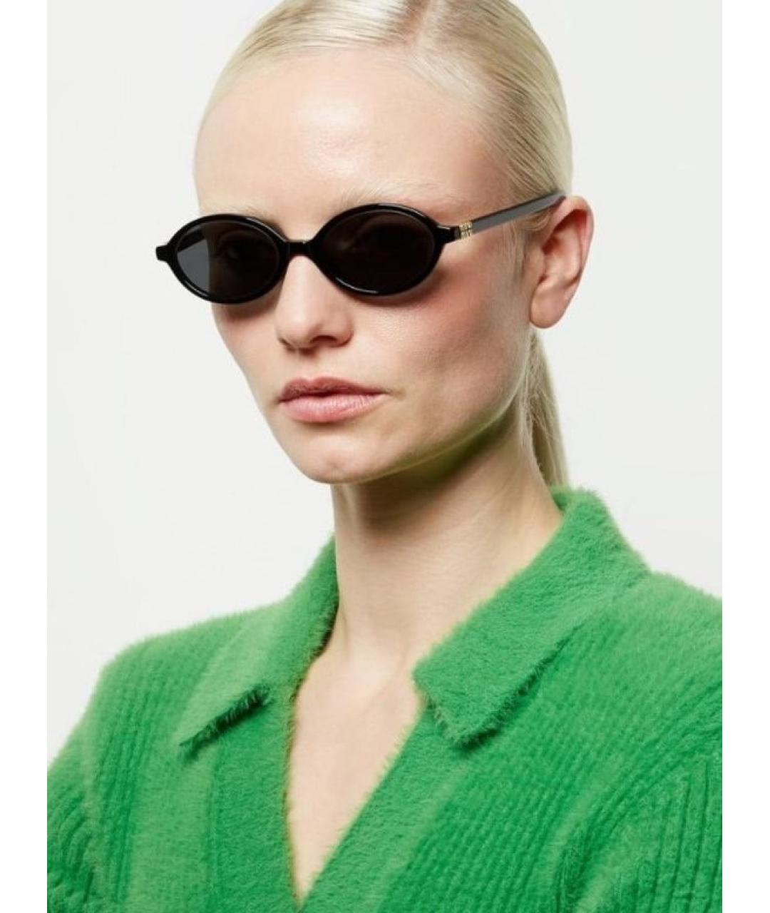 MIU MIU Черные пластиковые солнцезащитные очки, фото 4