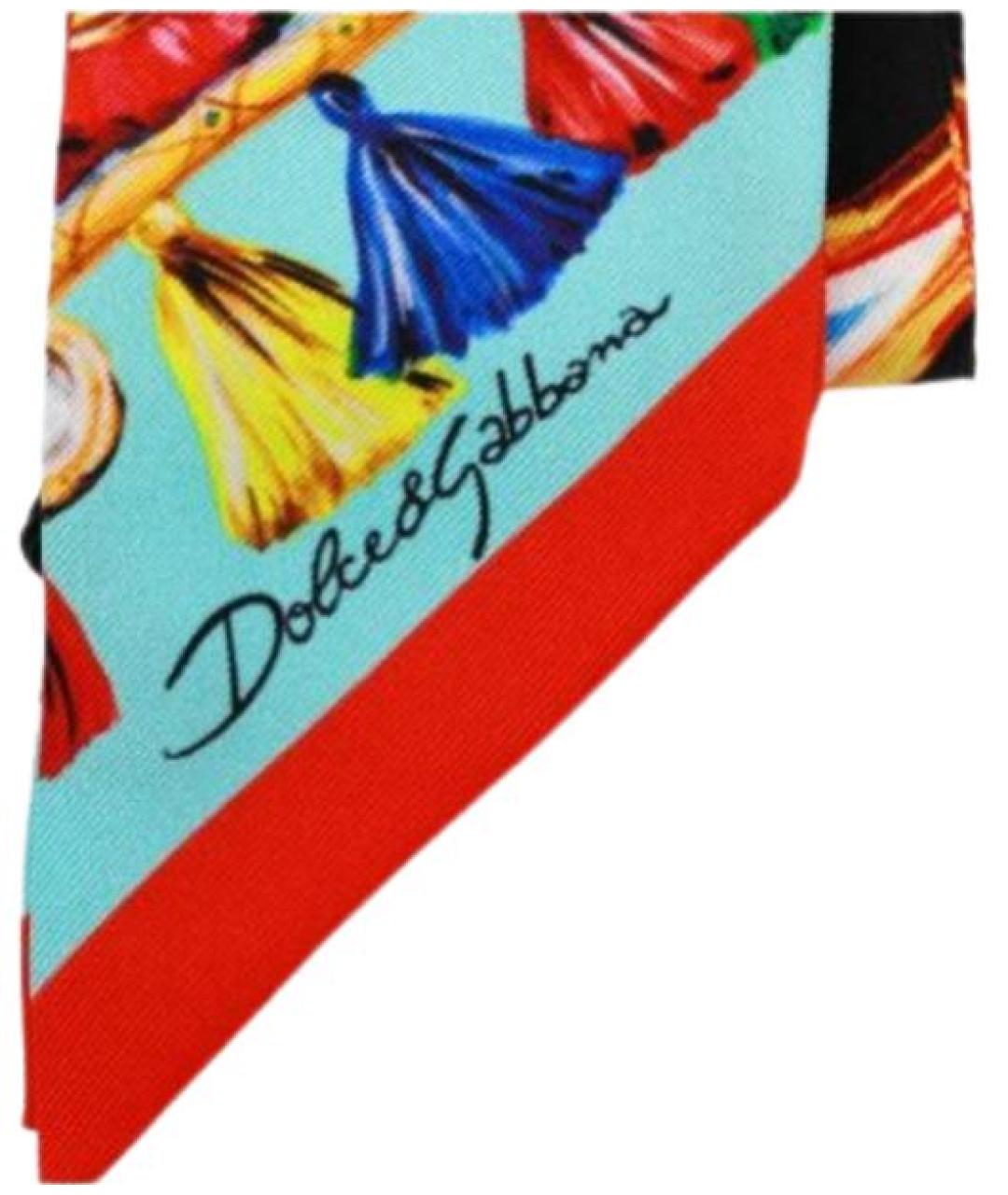 DOLCE&GABBANA Мульти шелковый шарф, фото 2