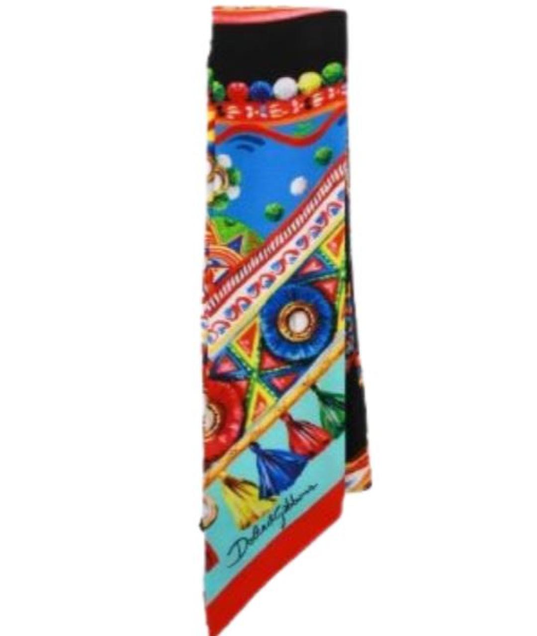 DOLCE&GABBANA Мульти шелковый шарф, фото 1