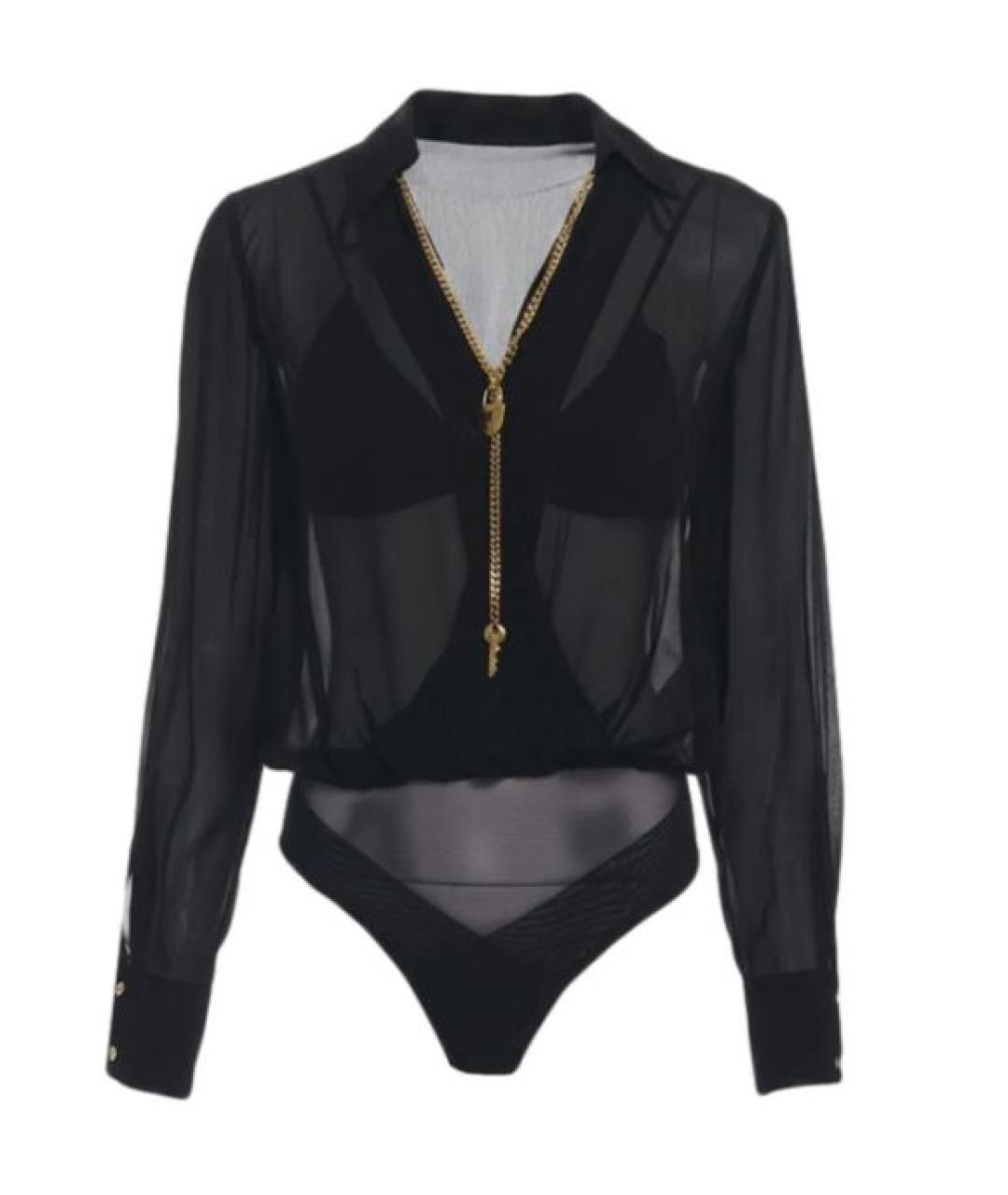 ELISABETTA FRANCHI Черное вискозное боди, фото 1