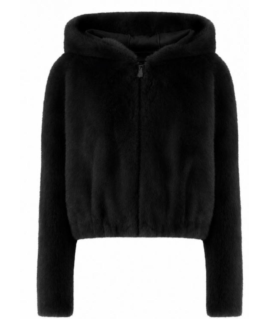 PINKO Черная полиэстеровая шуба, фото 1