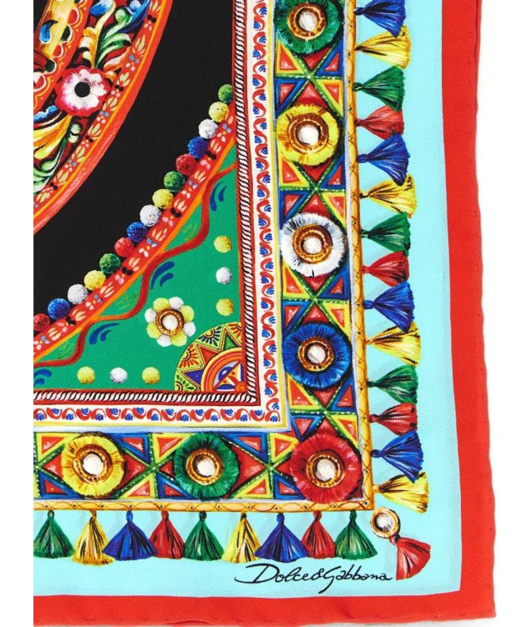 DOLCE&GABBANA Мульти шелковый шарф, фото 2