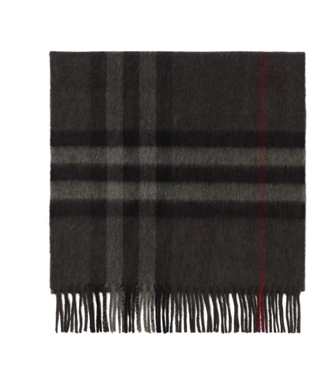 BURBERRY Антрацитовый кашемировый шарф, фото 2
