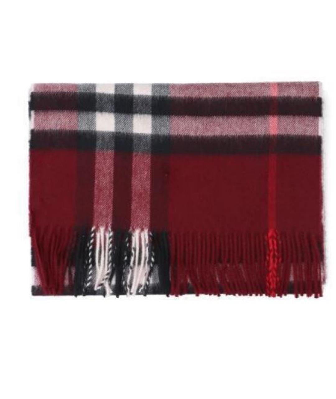 BURBERRY Бордовый кашемировый шарф, фото 2