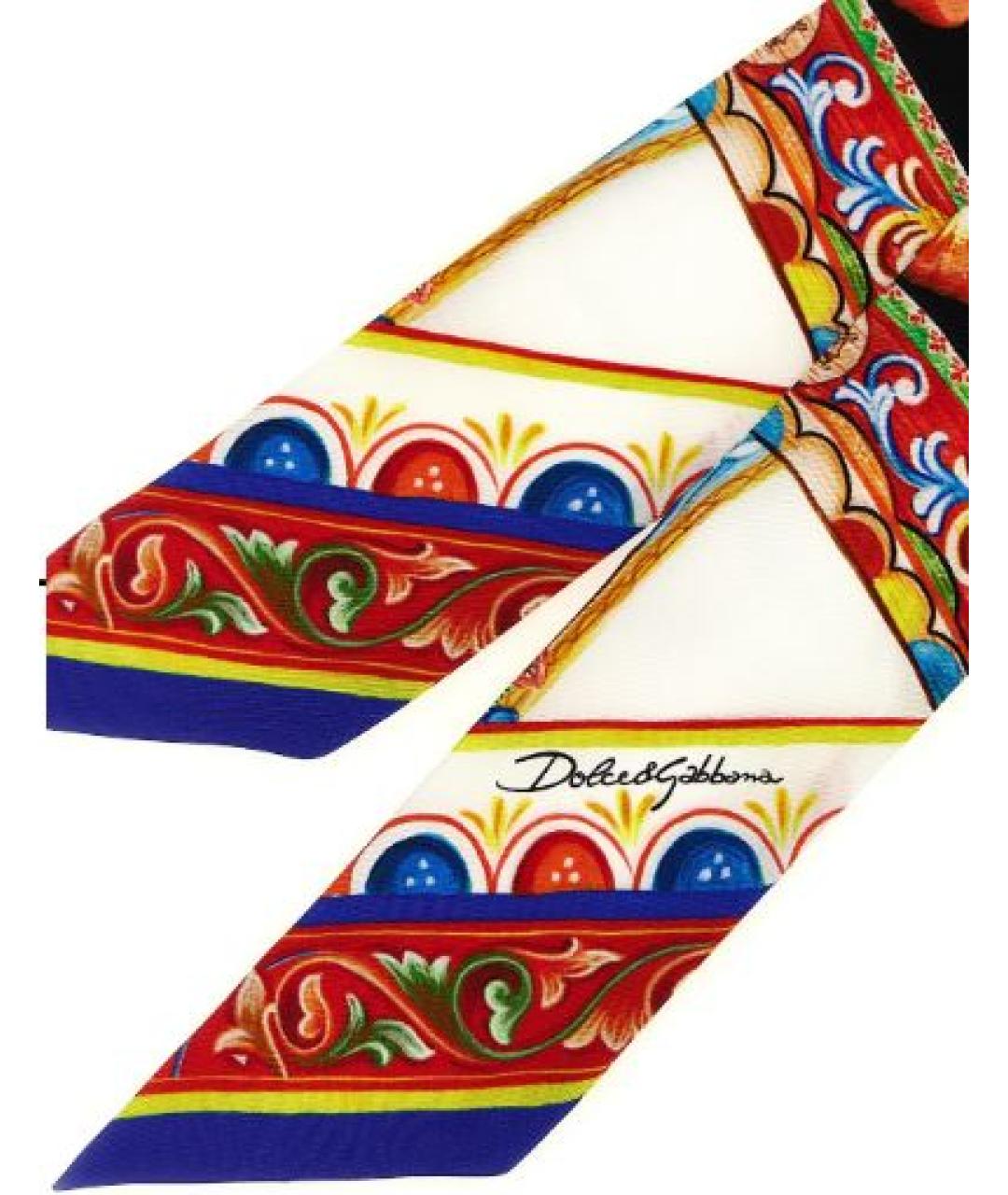 DOLCE&GABBANA Мульти шелковый шарф, фото 2