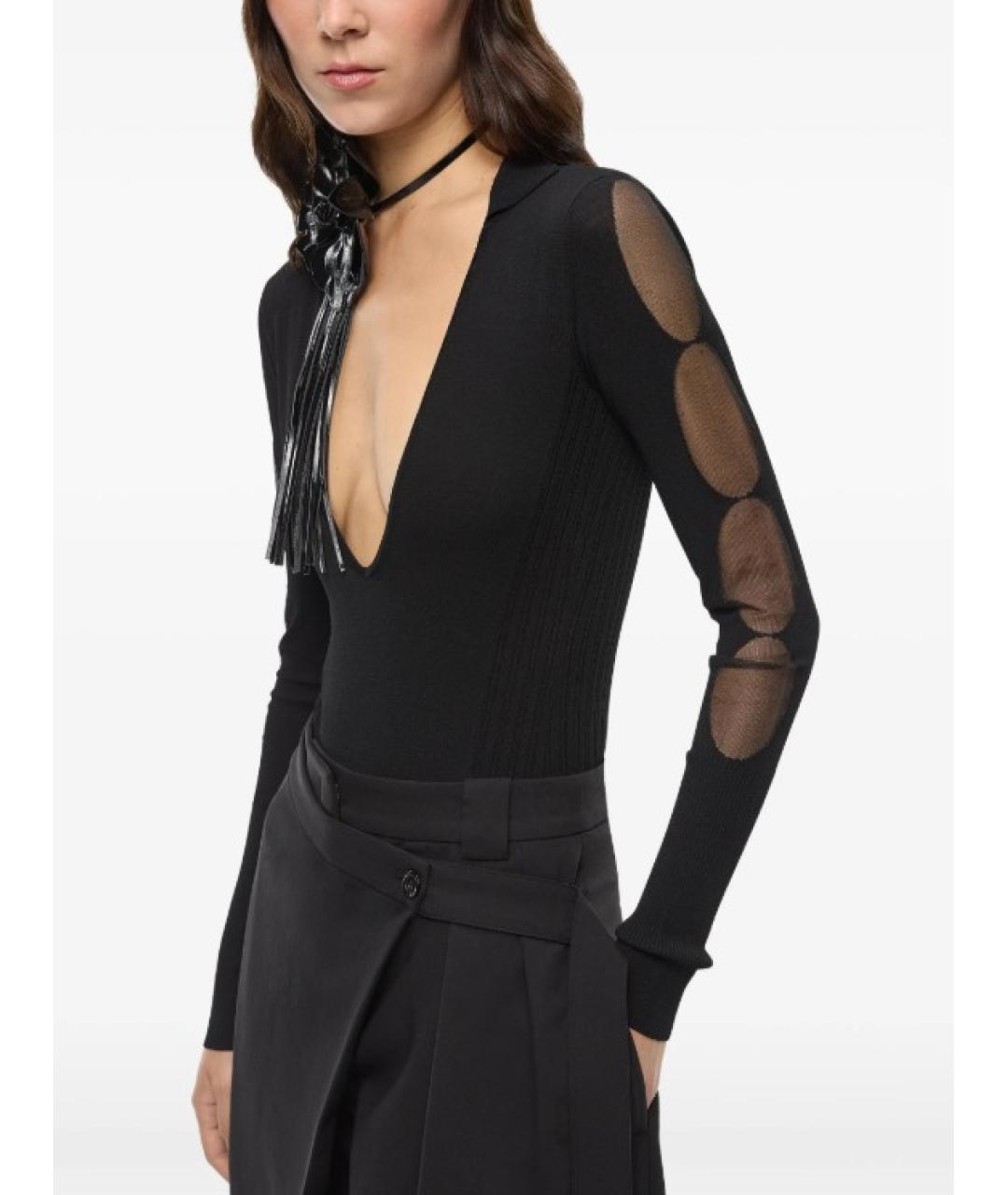 PINKO Черное вискозное боди, фото 4