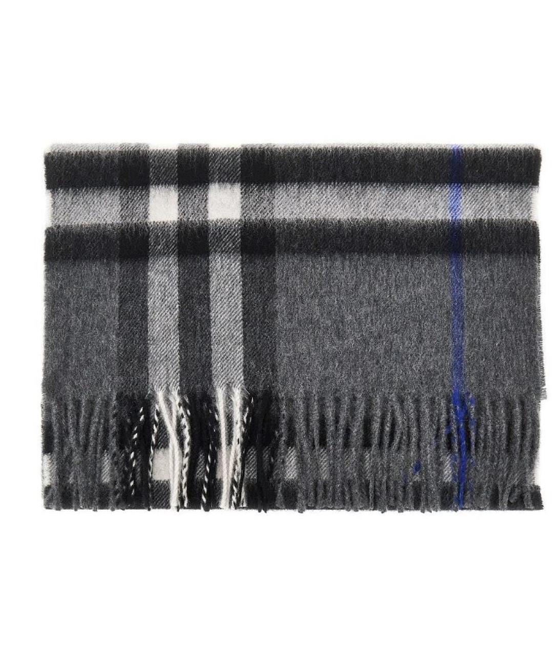 BURBERRY Серый кашемировый шарф, фото 1