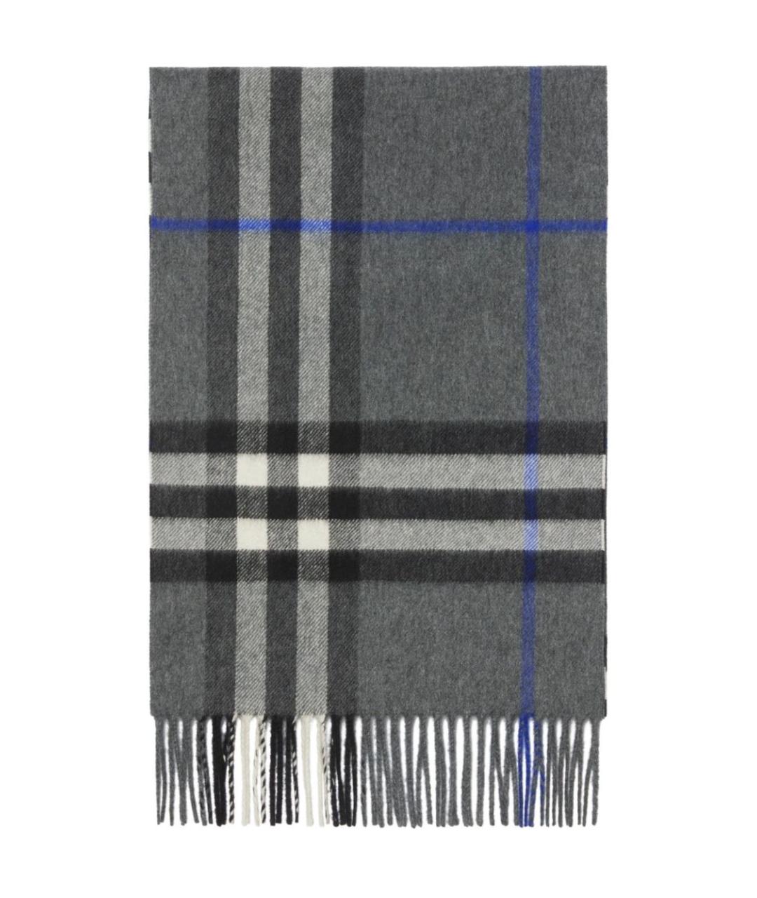 BURBERRY Серый кашемировый шарф, фото 4