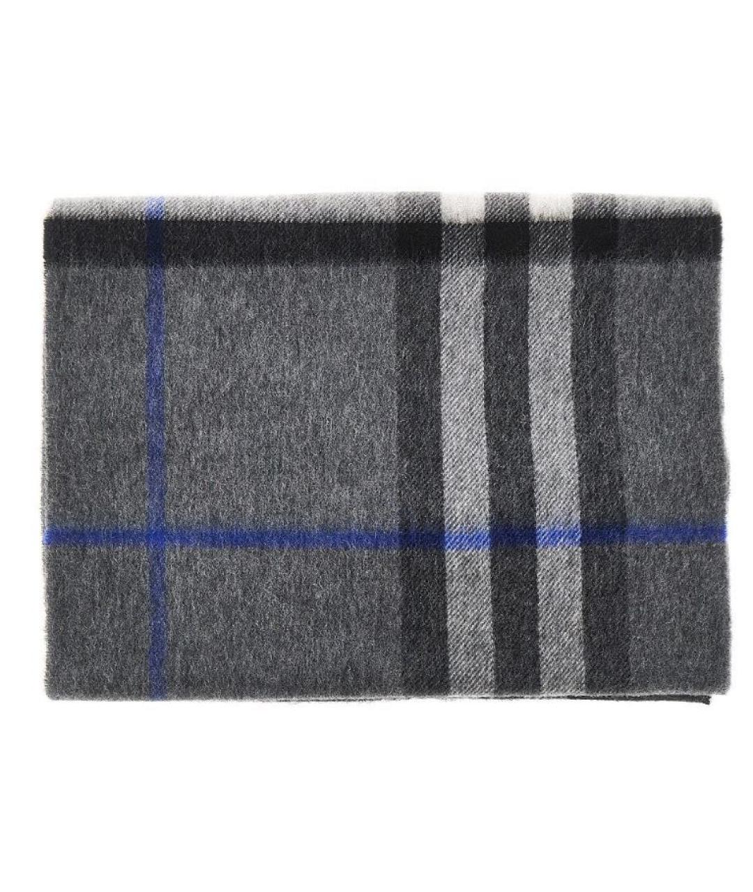 BURBERRY Серый кашемировый шарф, фото 2