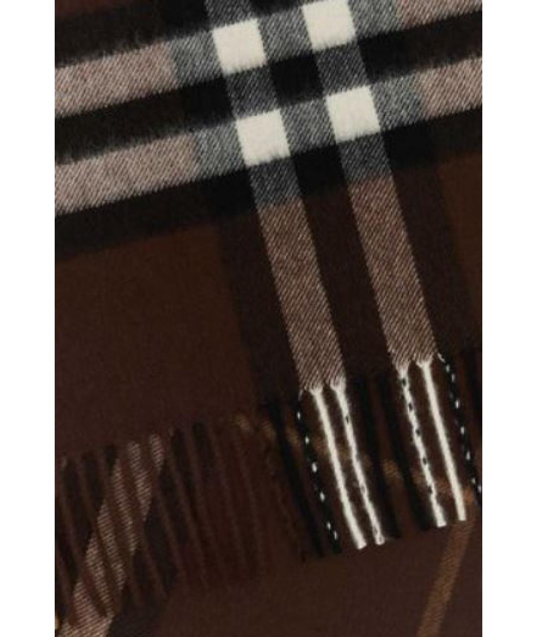 BURBERRY Коричневый кашемировый шарф, фото 2