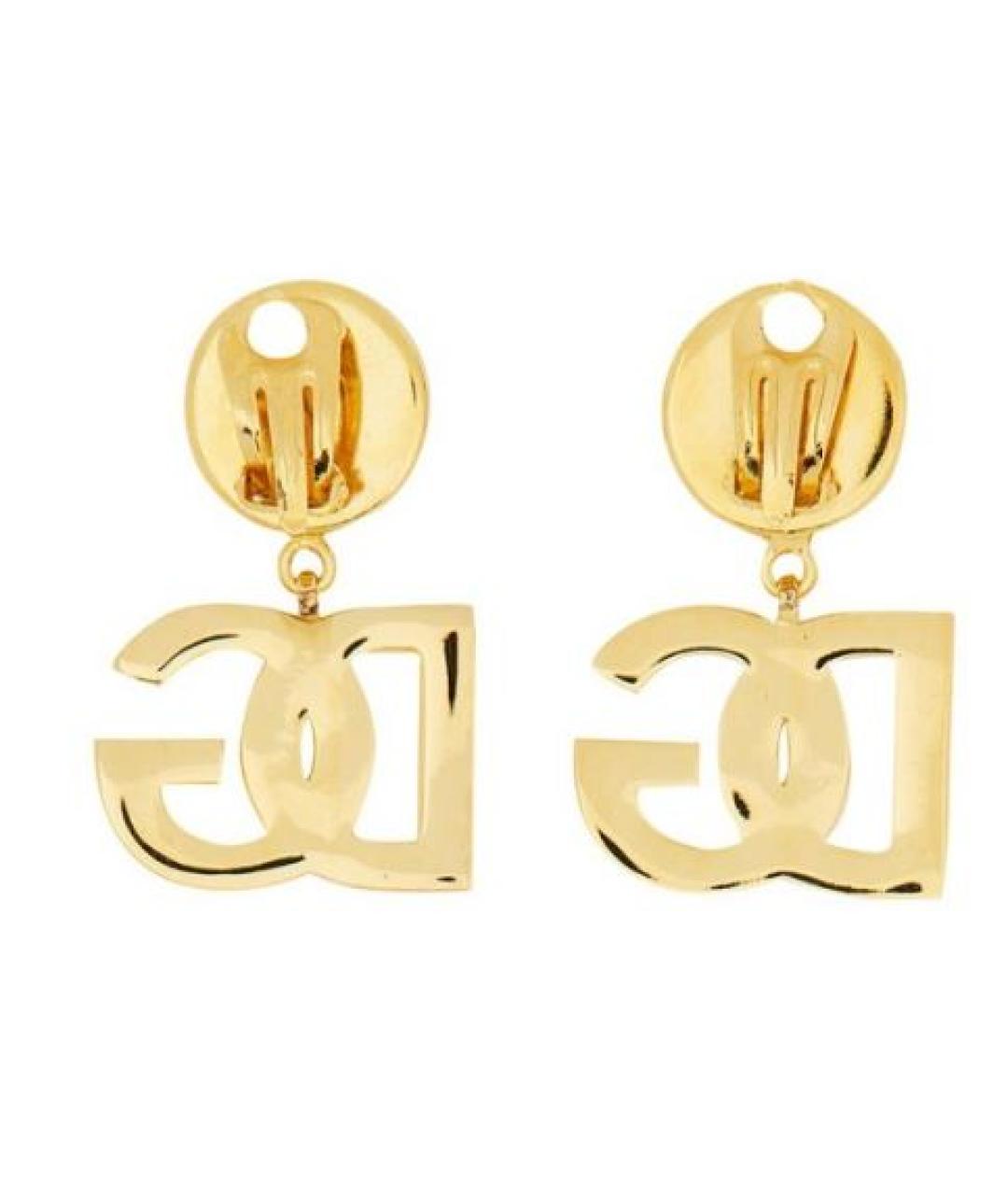 DOLCE&GABBANA Золотые латунные серьги, фото 2