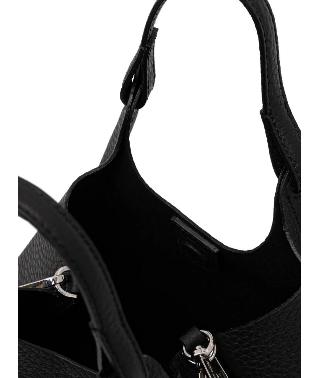 Gianni Chiarini Черная кожаная сумка тоут, фото 5