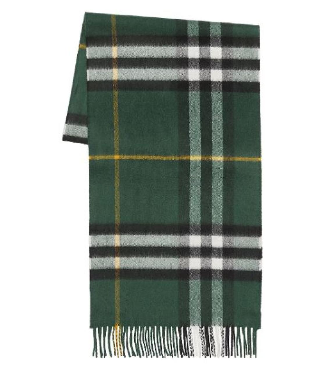 BURBERRY Зеленый кашемировый шарф, фото 1