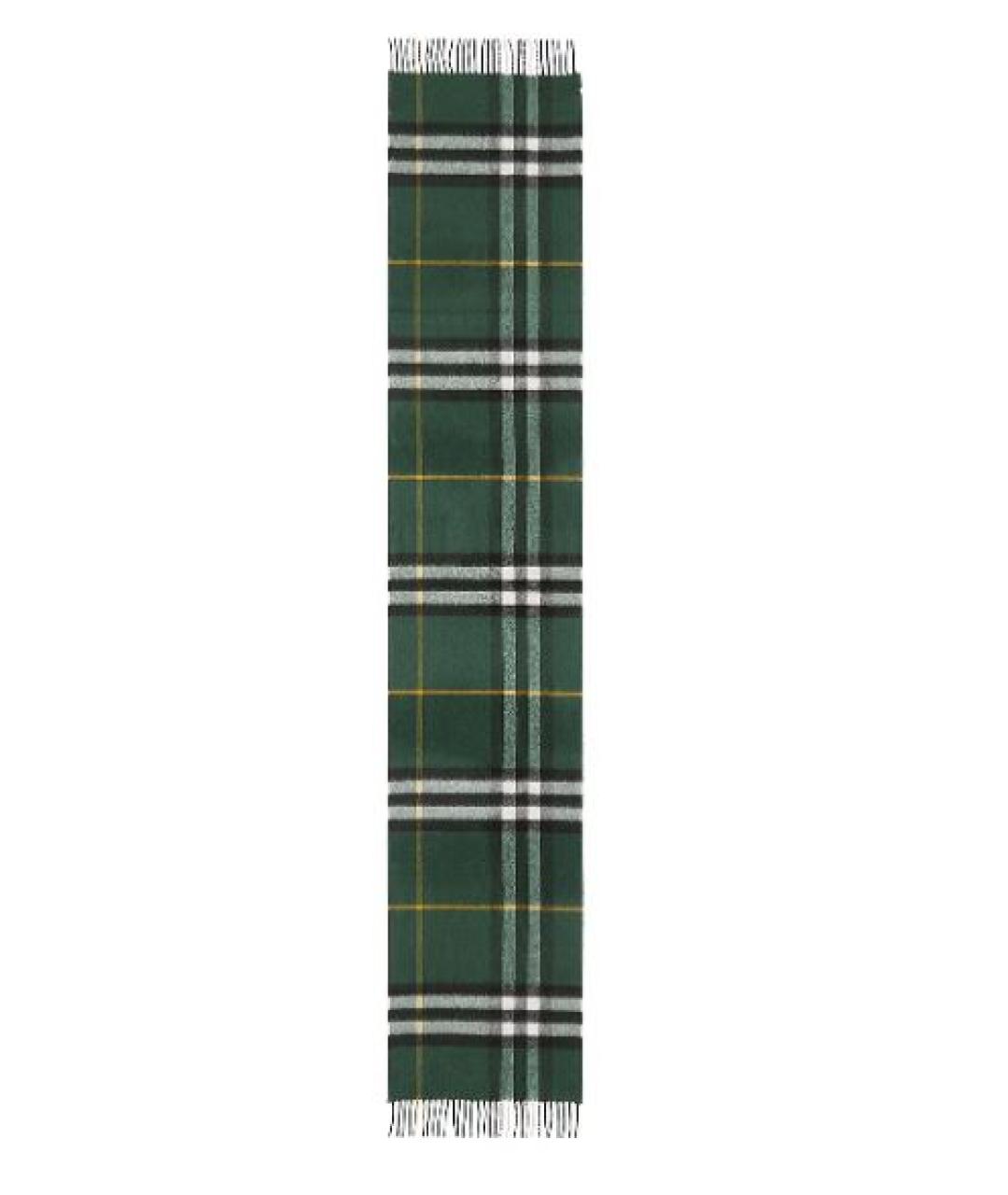 BURBERRY Зеленый кашемировый шарф, фото 2