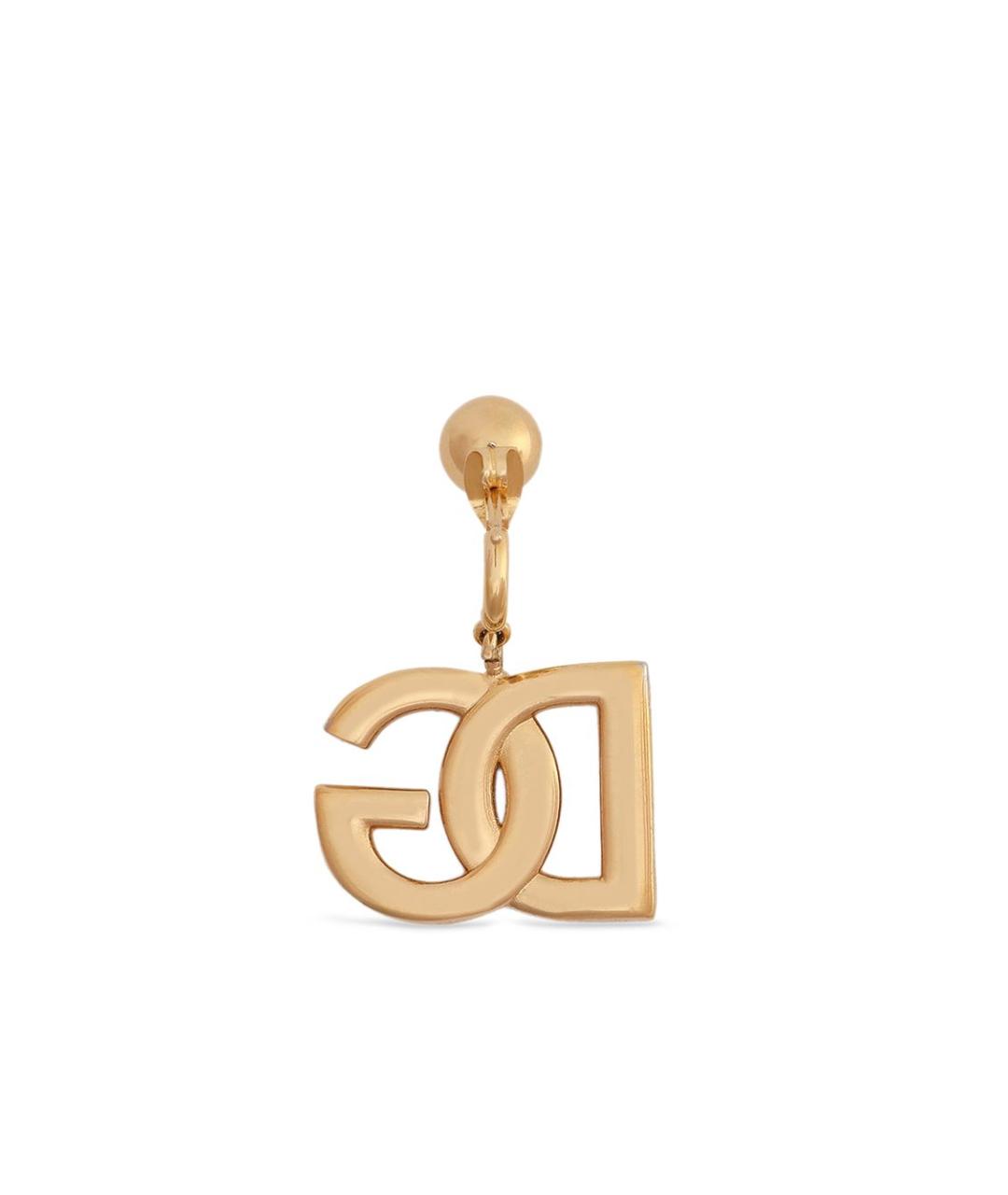 DOLCE&GABBANA Золотые латунные серьги, фото 4