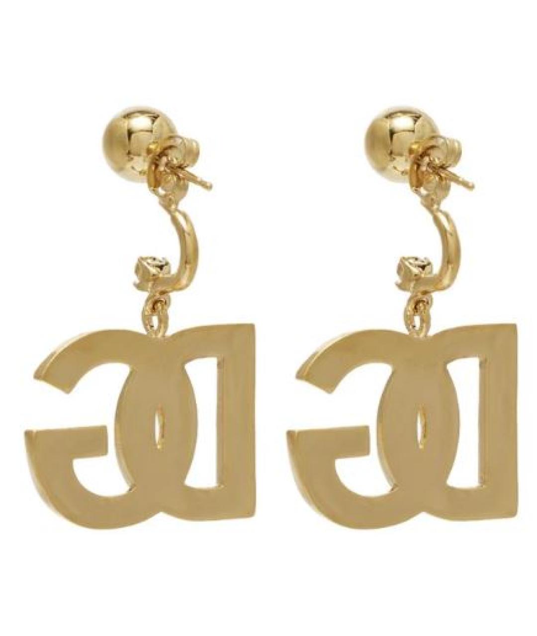 DOLCE&GABBANA Золотые латунные серьги, фото 2