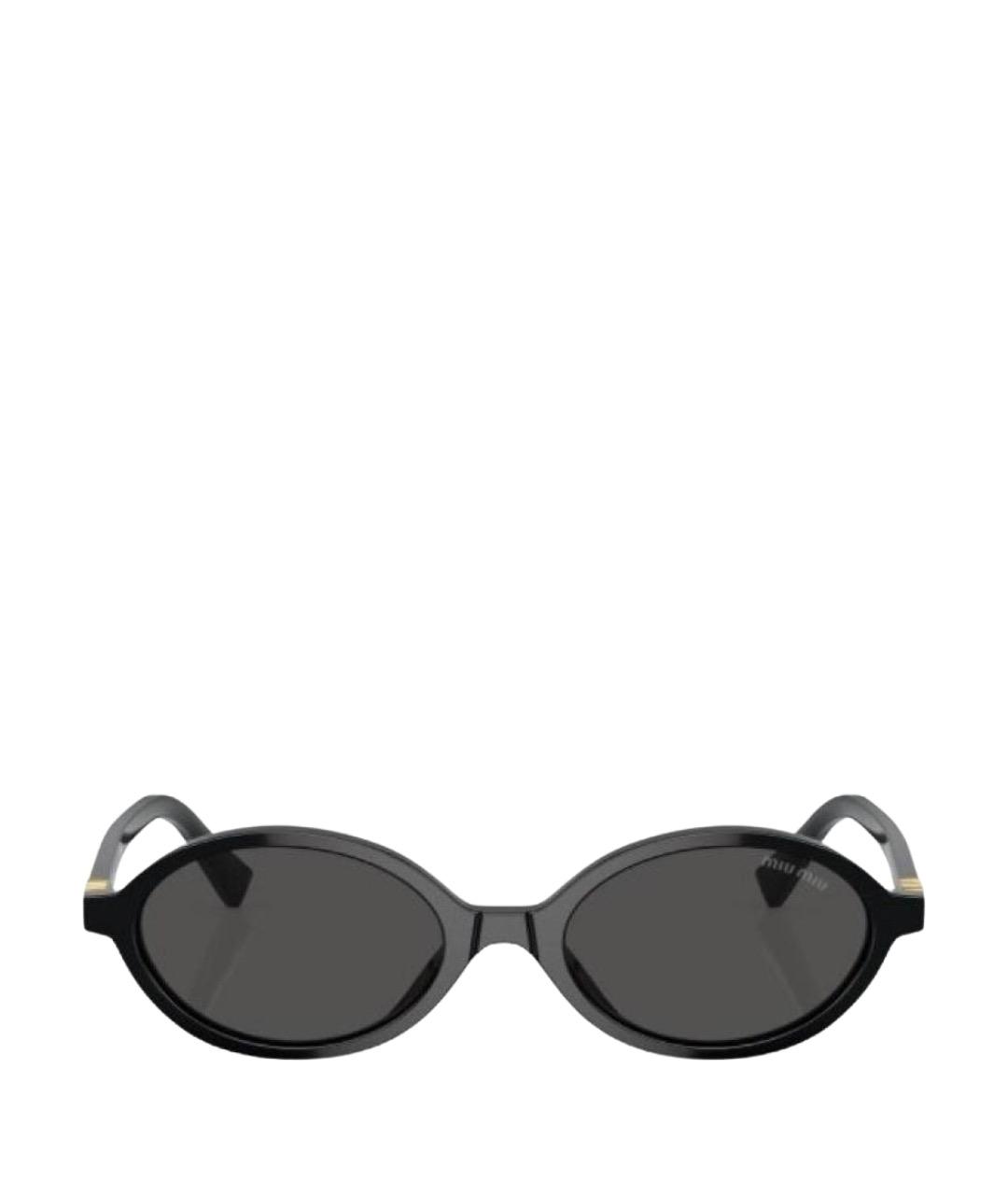 MIU MIU Черные пластиковые солнцезащитные очки, фото 1