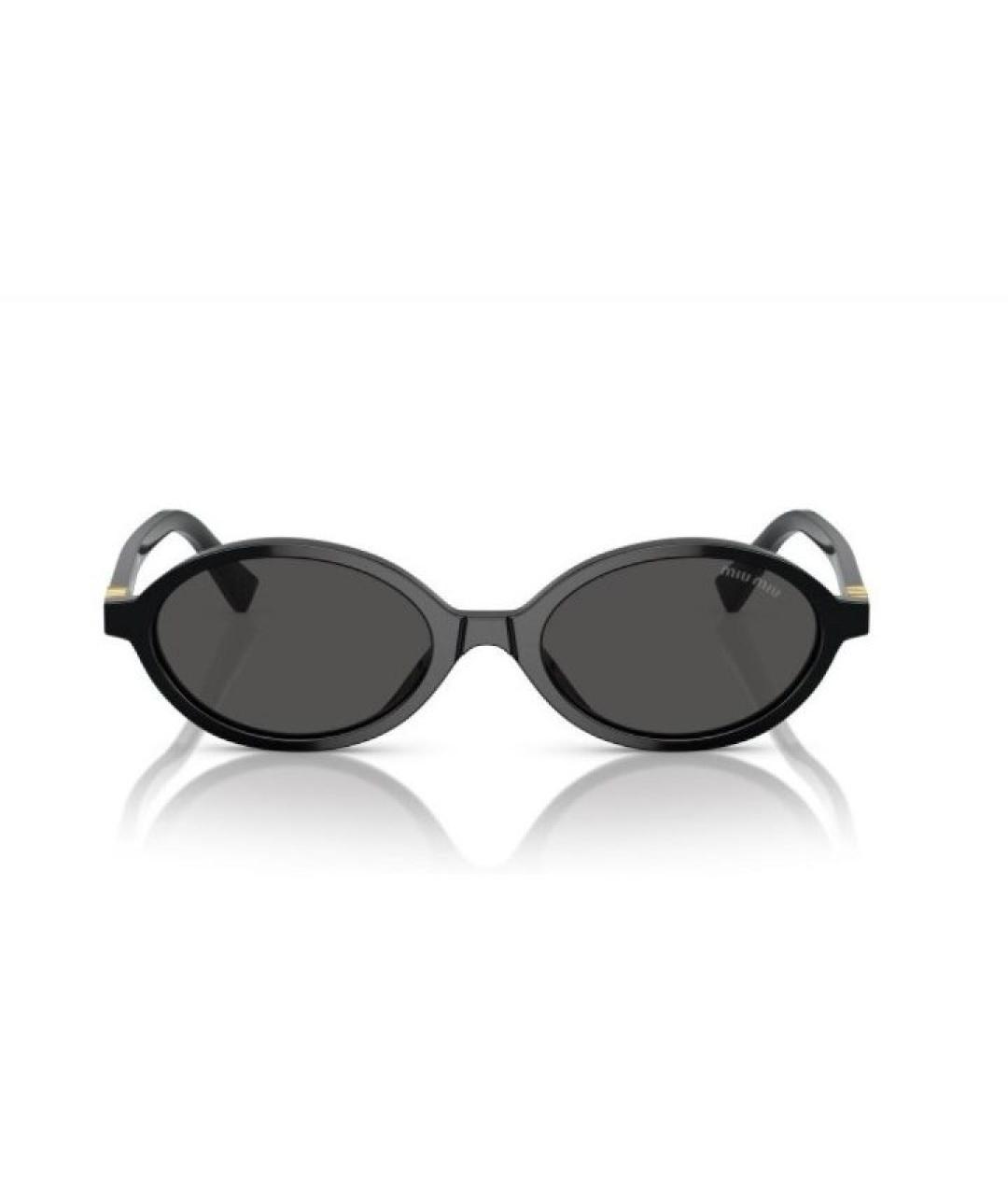MIU MIU Черные пластиковые солнцезащитные очки, фото 7