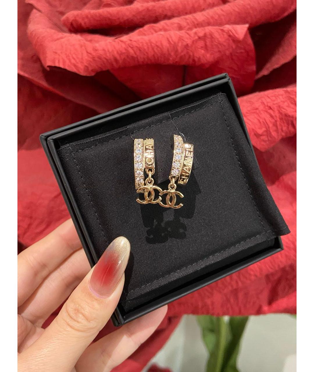 CHANEL Золотые серьги, фото 3
