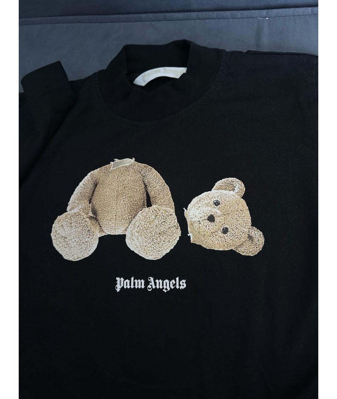 PALM ANGELS Черная хлопковая футболка, фото 4