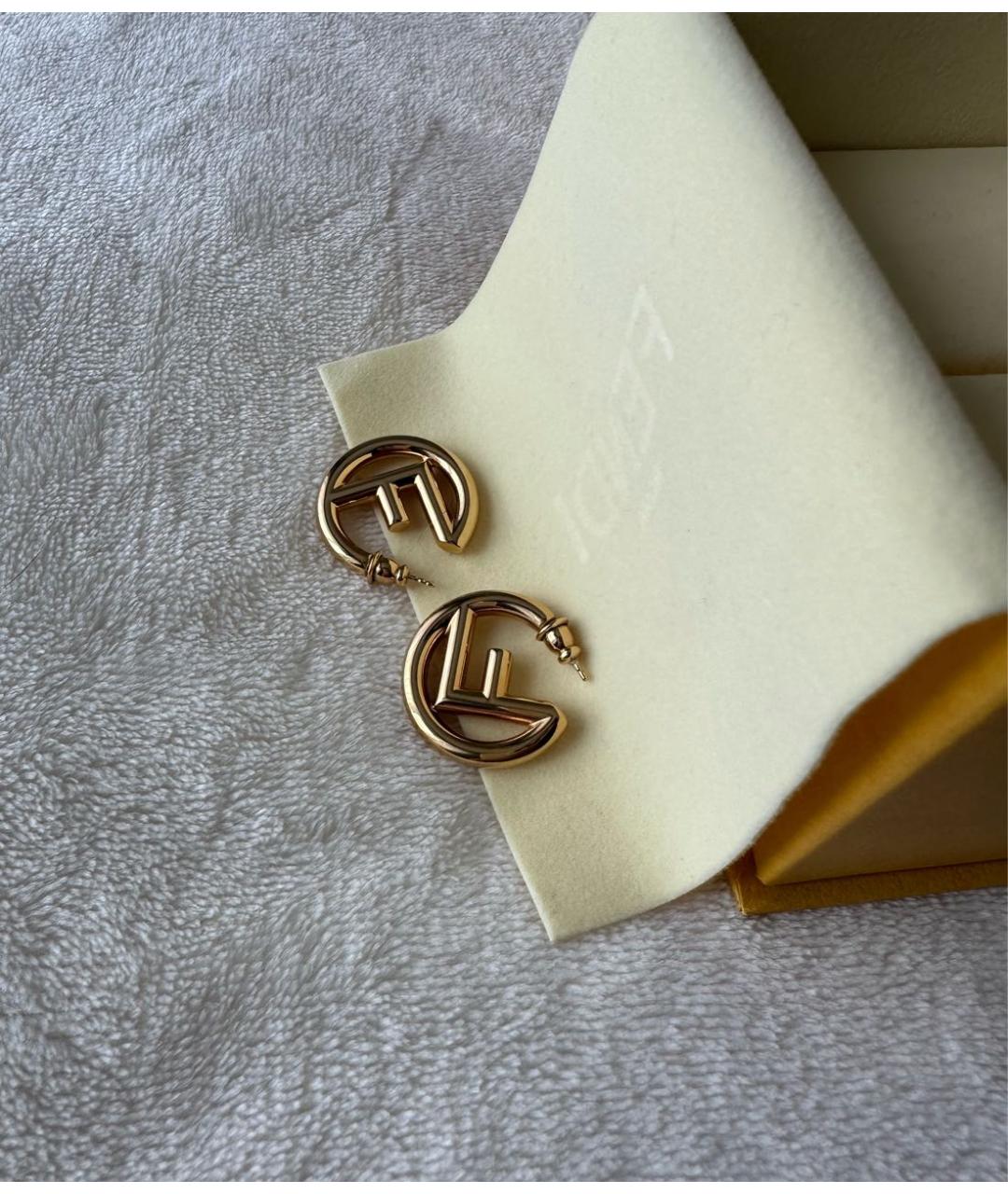 FENDI Золотые серьги, фото 6
