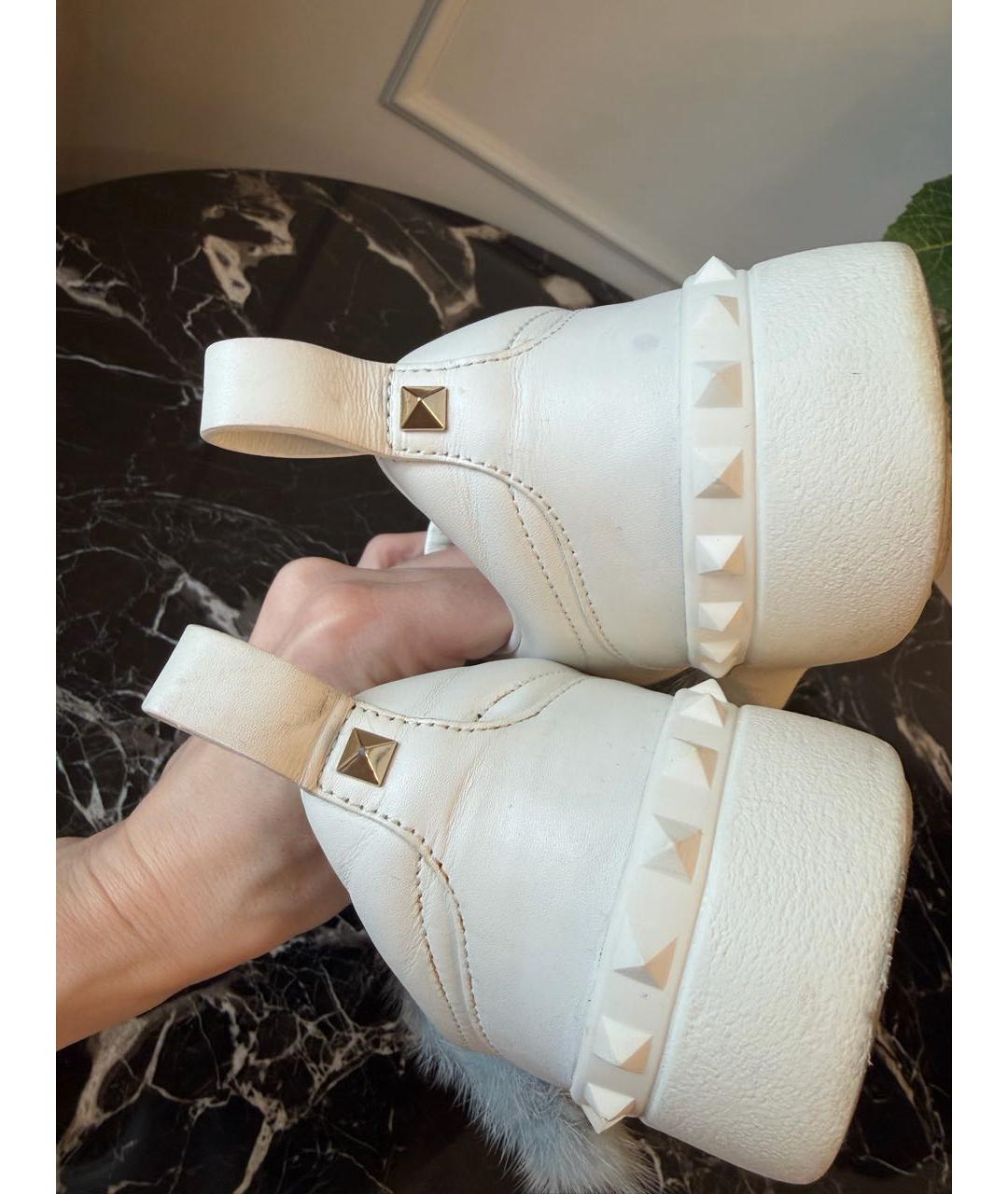 VALENTINO Белые кожаные кеды, фото 5