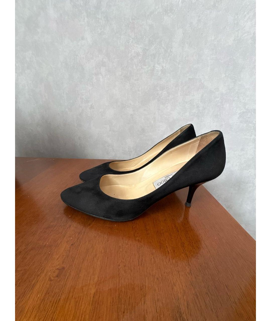 JIMMY CHOO Черные замшевые туфли, фото 5