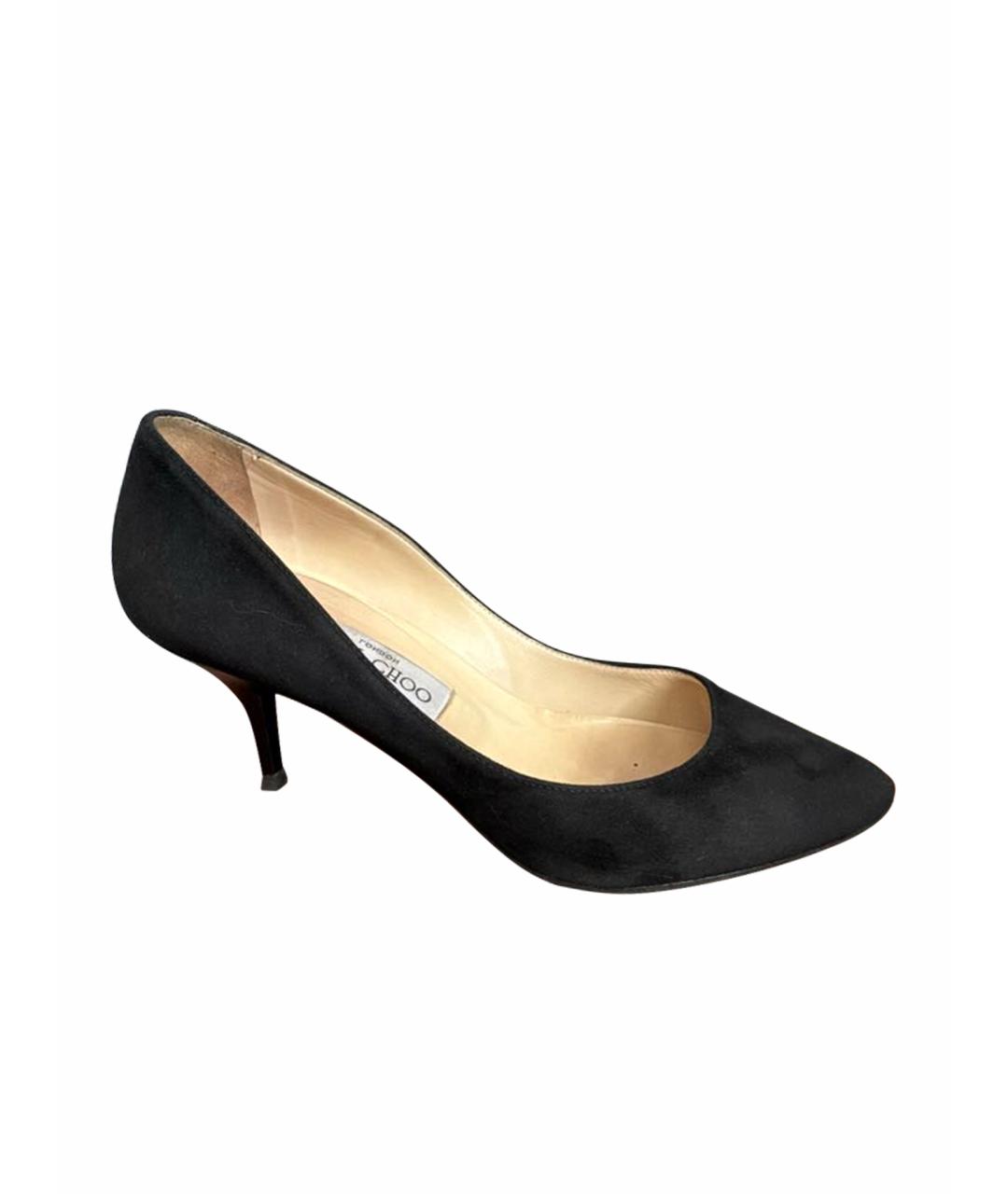 JIMMY CHOO Черные замшевые туфли, фото 1